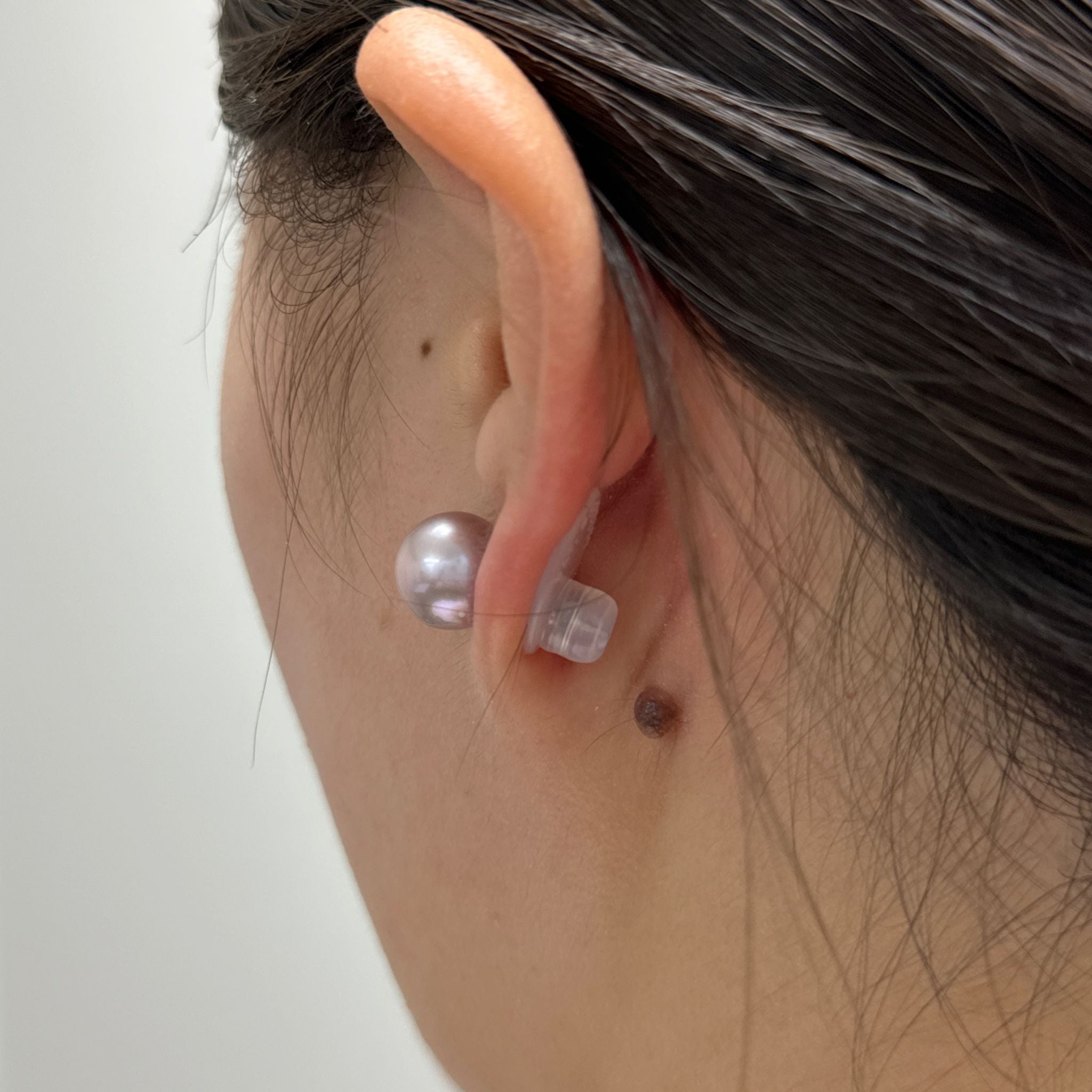 パール プラチナピアス(淡水真珠/11mm/ピンクパープル系/6月誕生石)《26A00204》