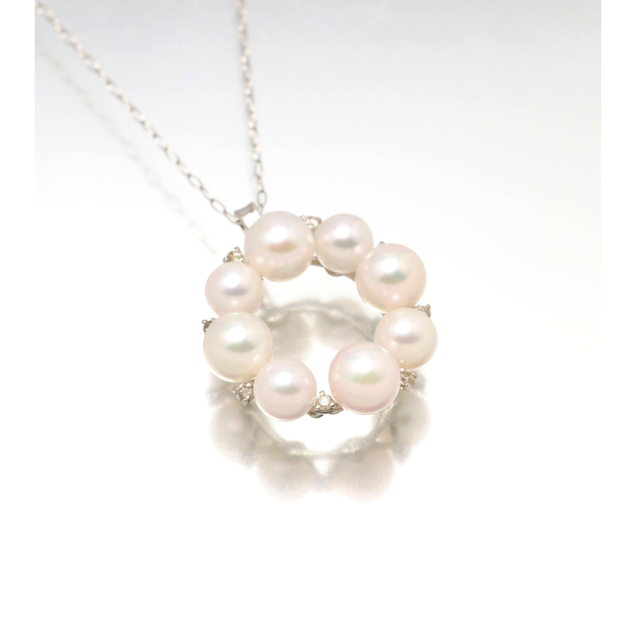 パール プラチナネックレス(アコヤ真珠/6月誕生石)《26A00403》