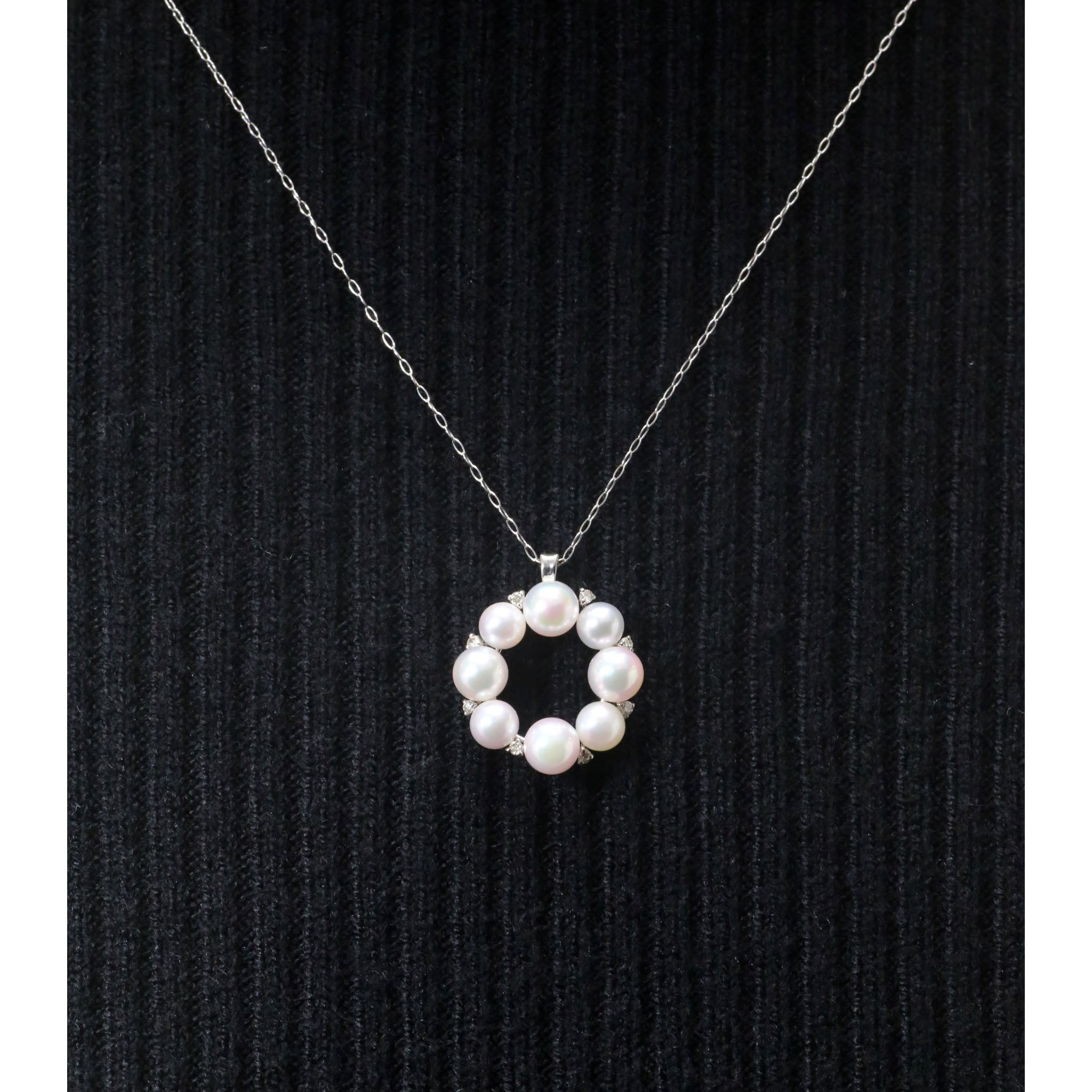 パール プラチナネックレス(アコヤ真珠/6月誕生石)《26A00403》