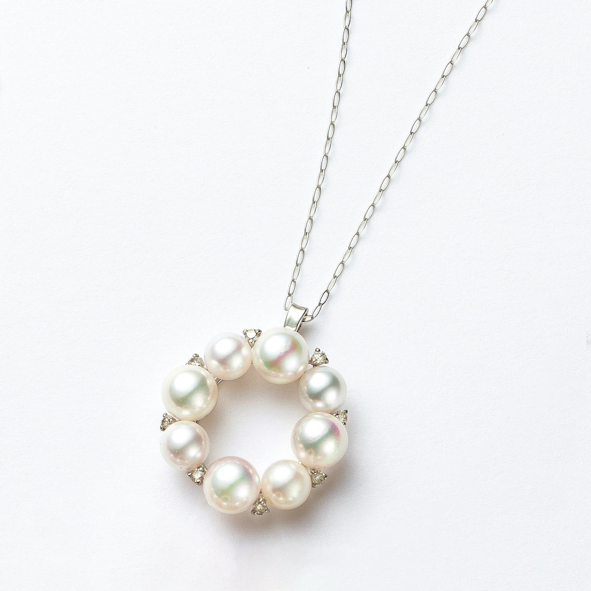 パール プラチナネックレス(アコヤ真珠/6月誕生石)《26A00403》