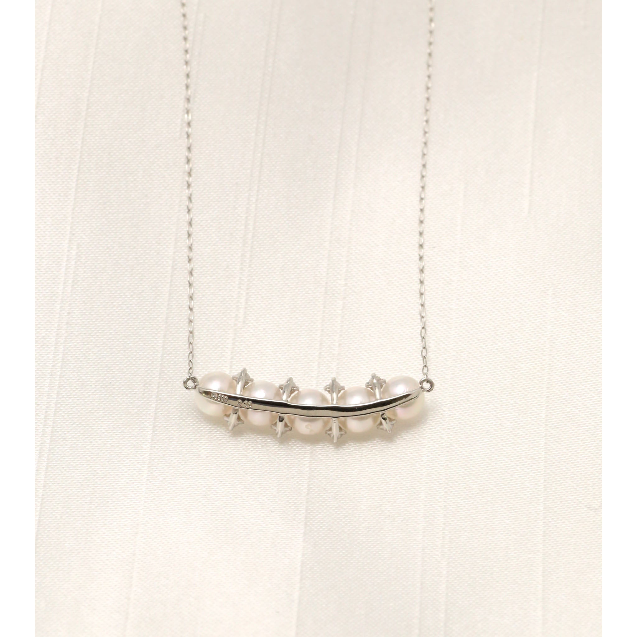 パール プラチナネックレス(アコヤ真珠/6月誕生石)《26A00404》