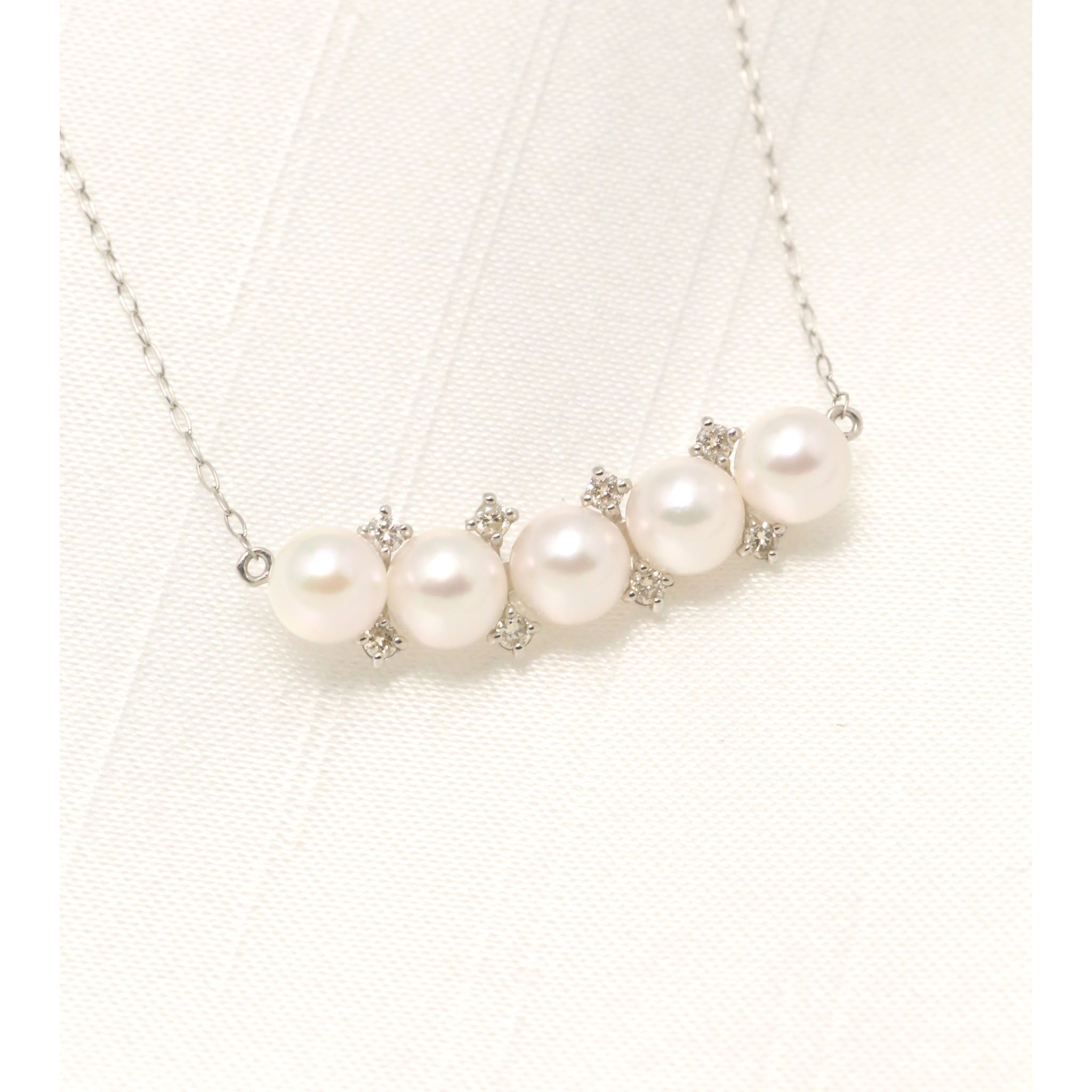 パール プラチナネックレス(アコヤ真珠/6月誕生石)《26A00404》