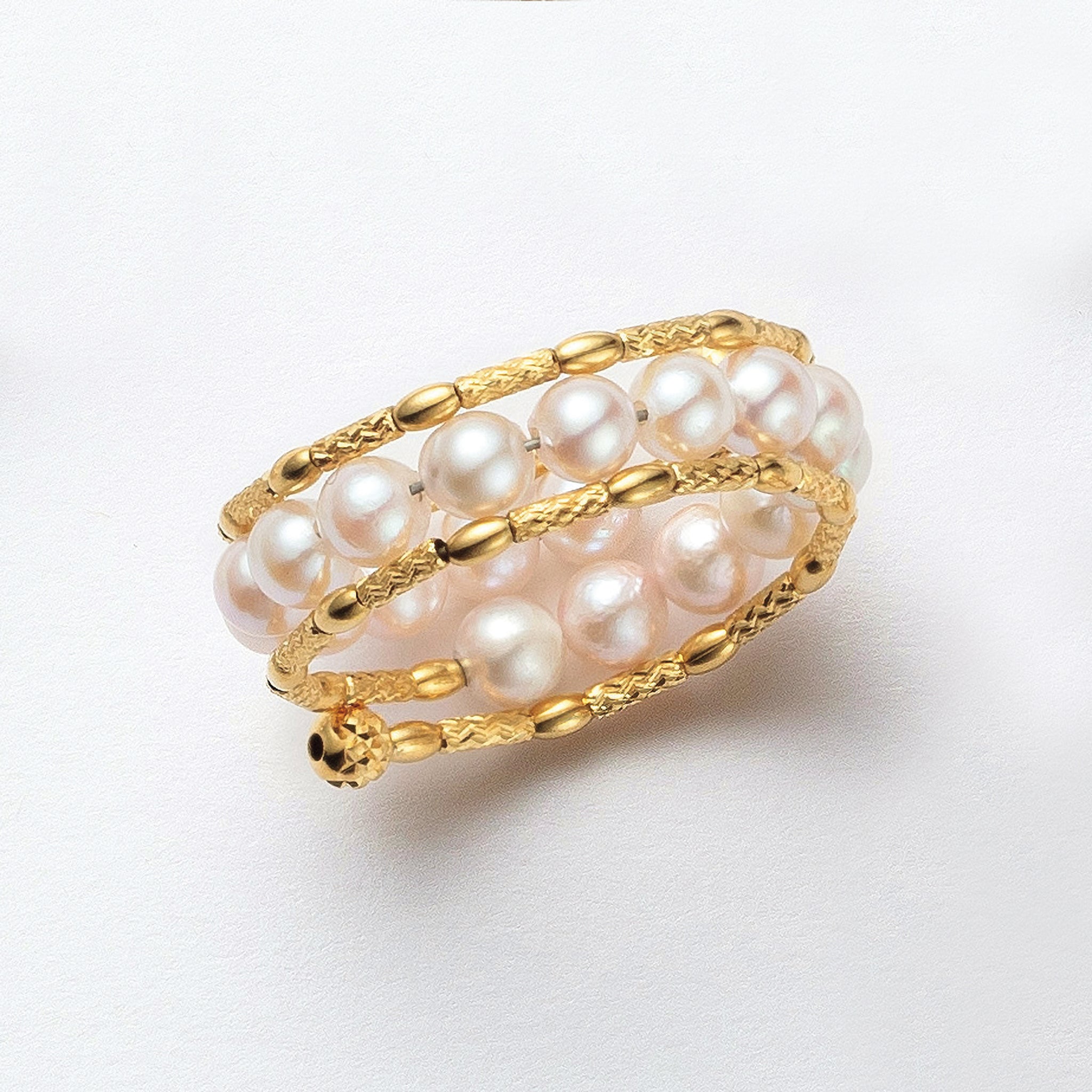 パール K18リング(アコヤ真珠/フリーサイズ/6月誕生石)《26A00405》