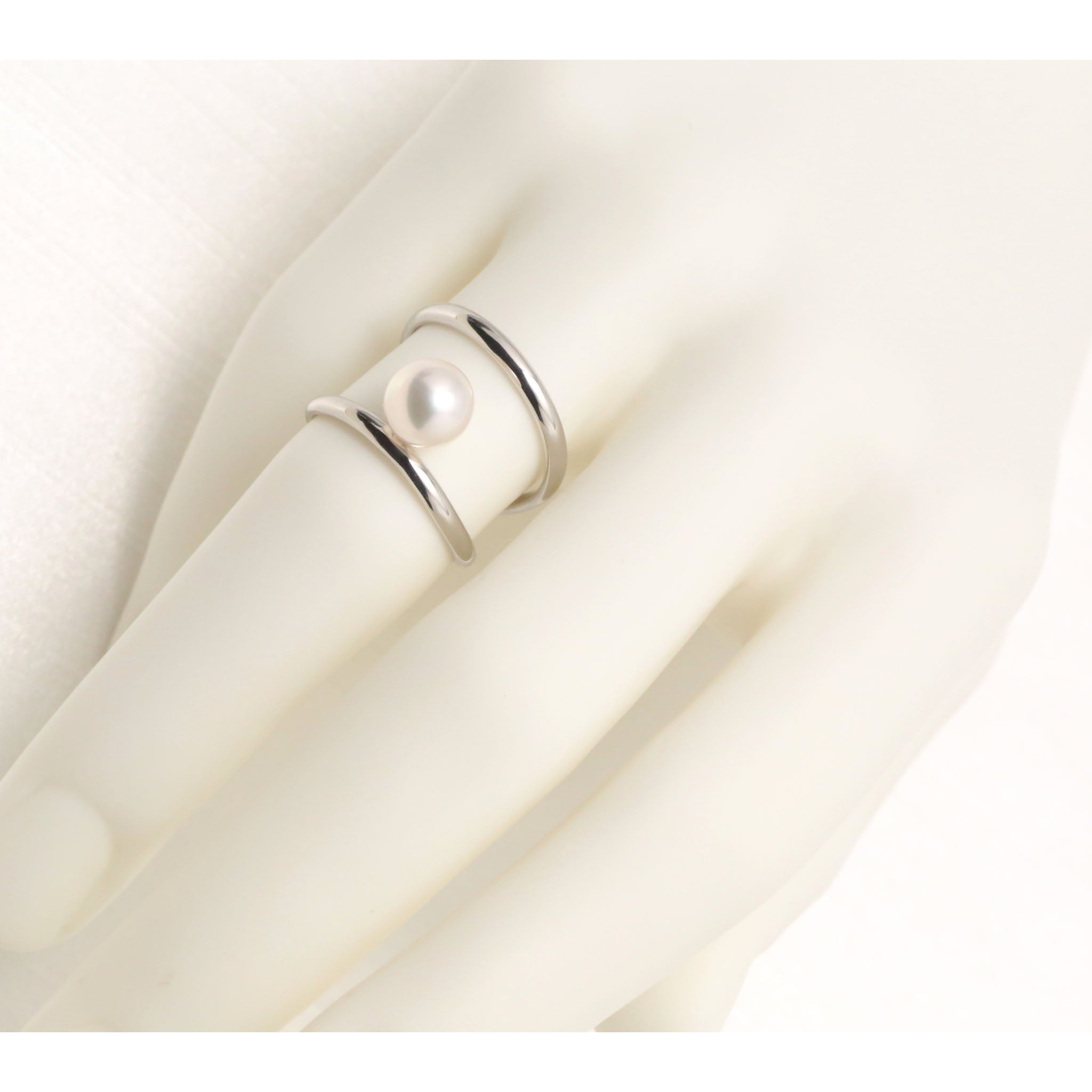 パール プラチナリング(アコヤ真珠/6月誕生石)《26A00407》