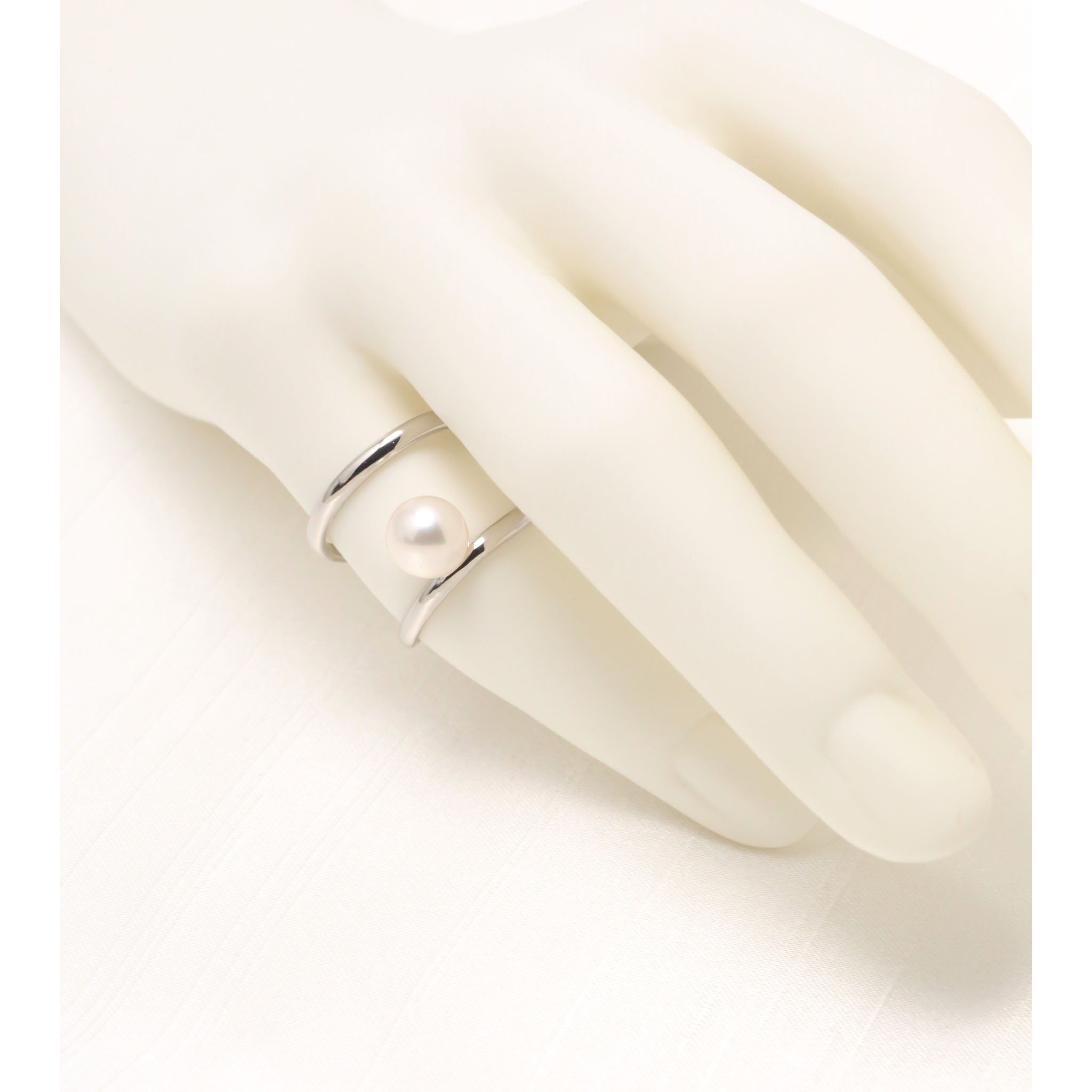 パール プラチナリング(アコヤ真珠/6月誕生石)《26A00407》