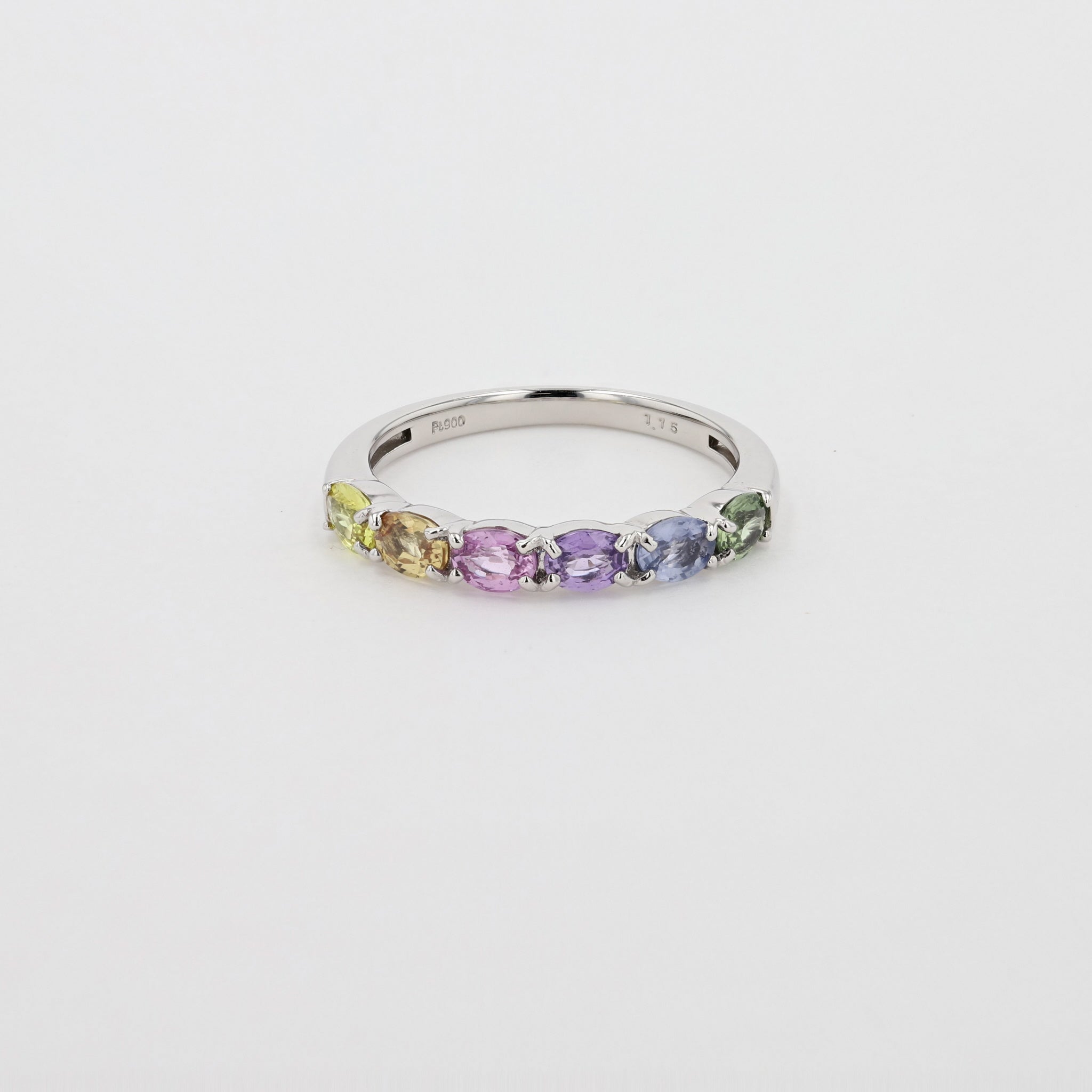 サファイア プラチナリング(マルチカラー/9月誕生石)《26A00604》