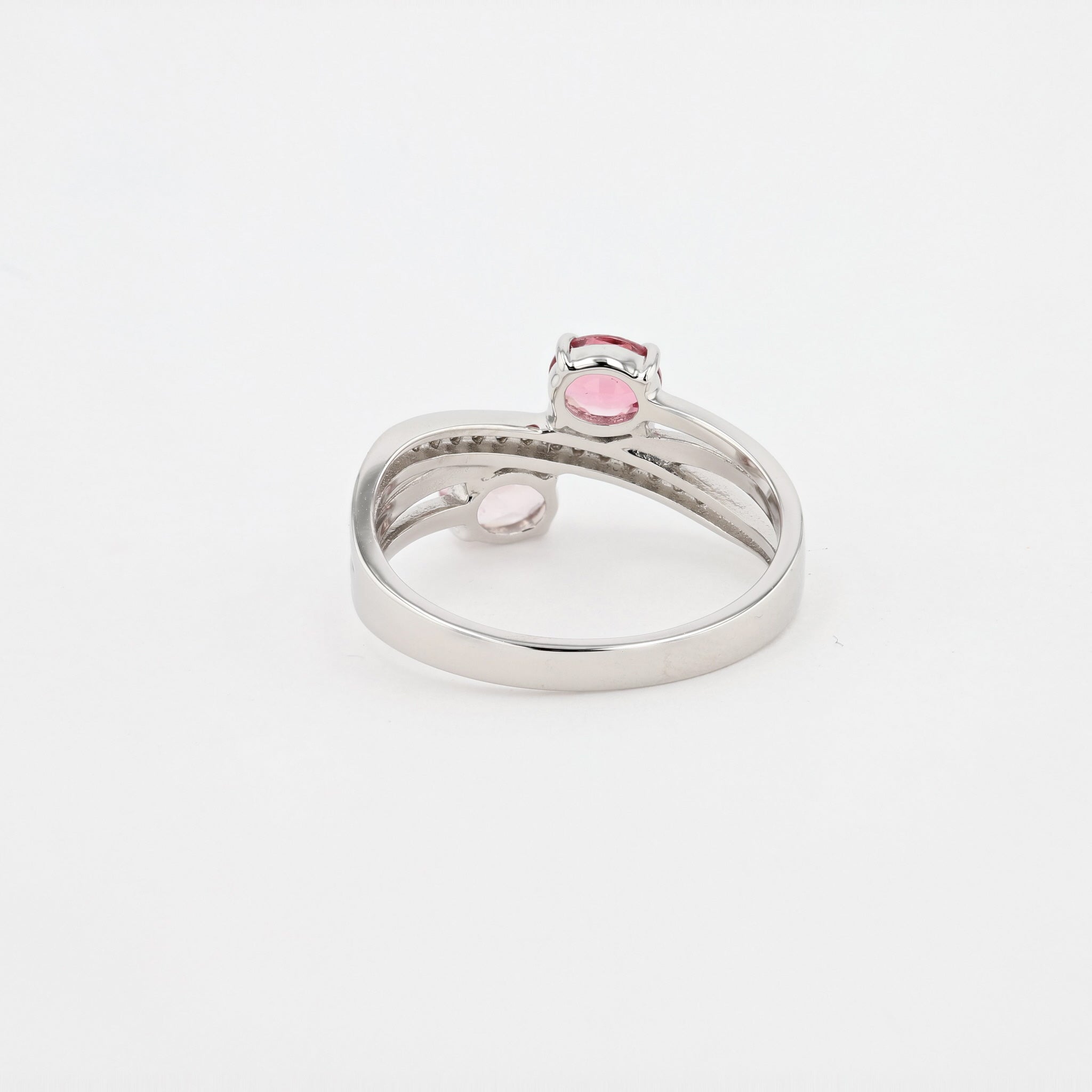 ピンクトルマリン/モルガナイト プラチナリング《26A00605》