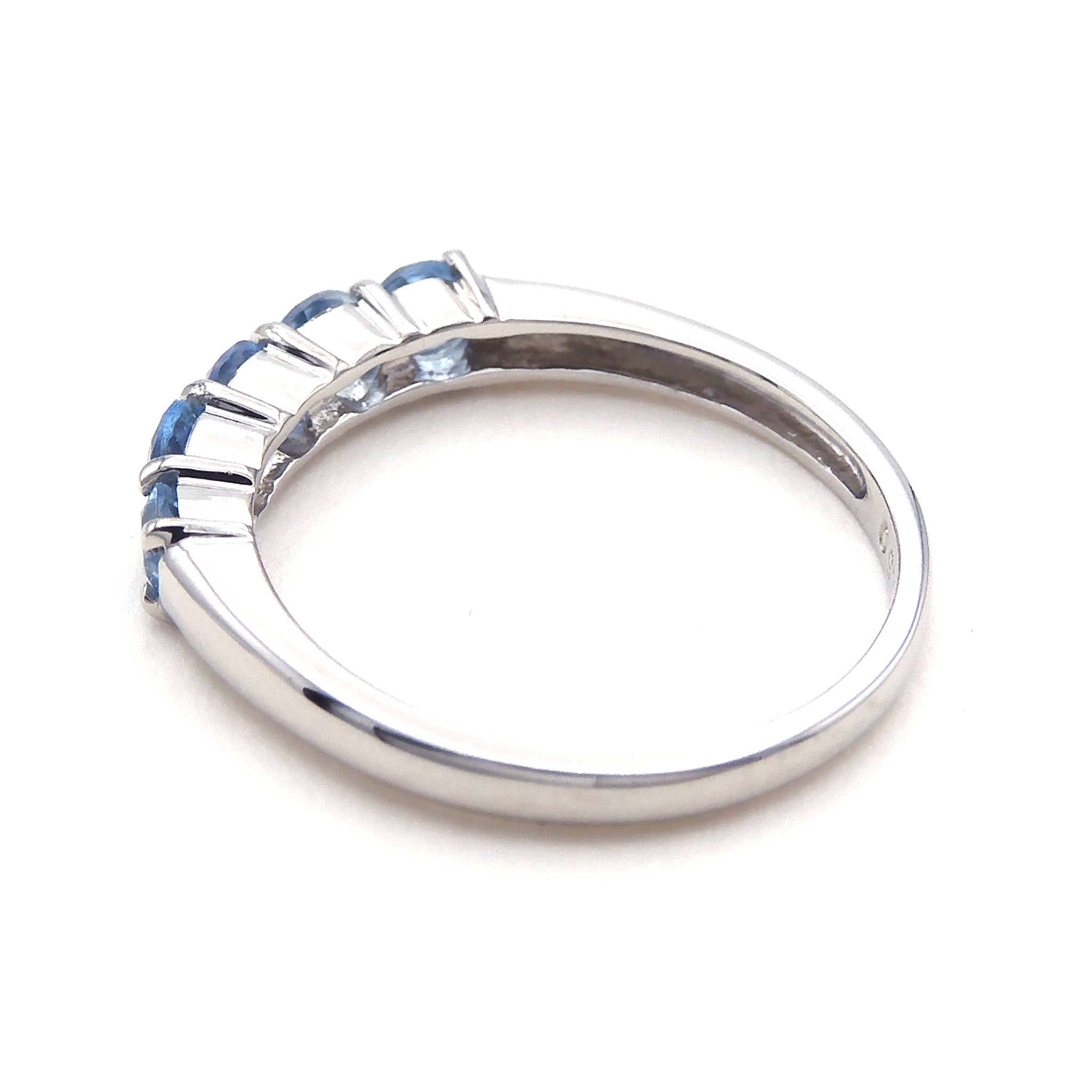 アクアマリン/ダイヤモンド プラチナリング(サンタマリアカラー/3月誕生石/鑑別書付)《26A00704》