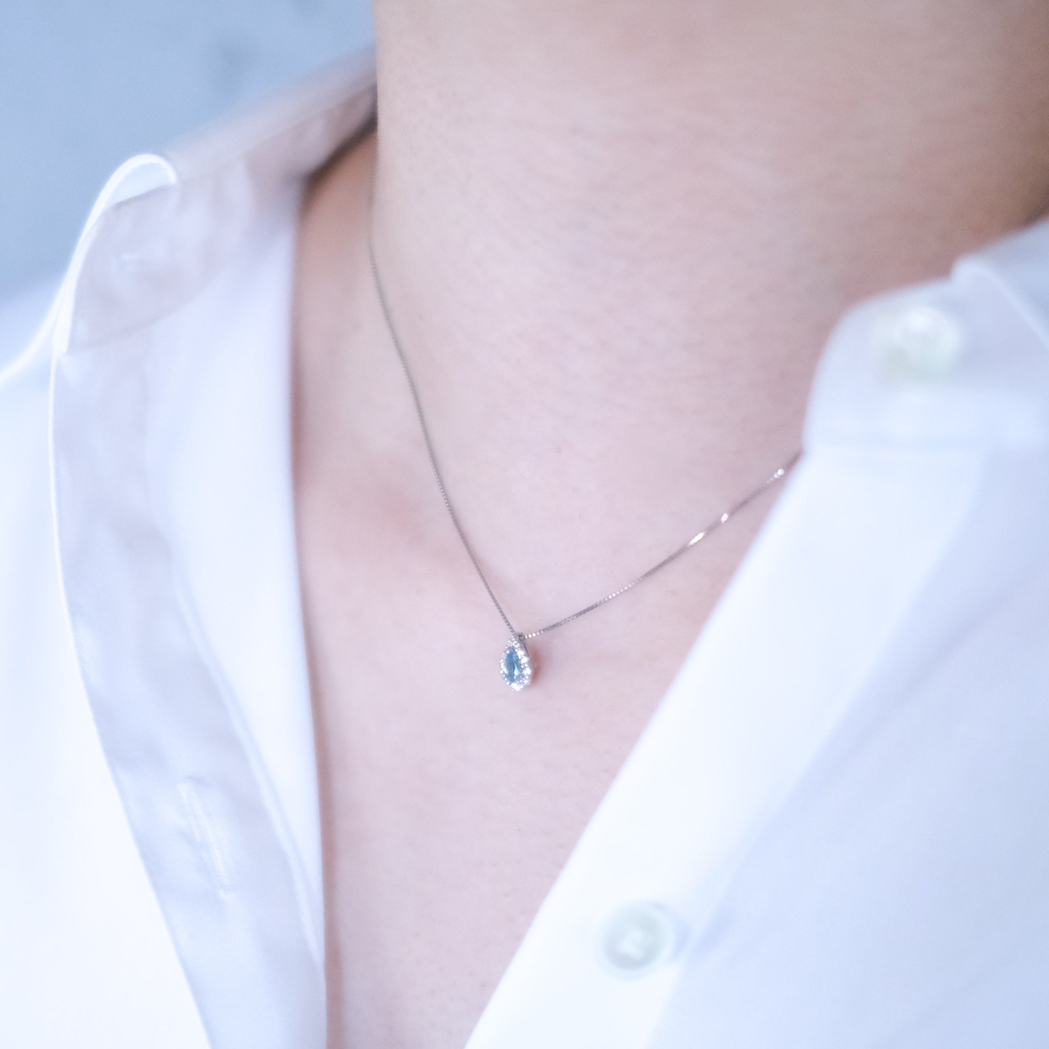 【限定3点】パライバトルマリン/ダイヤモンド プラチナネックレス(10月誕生石/鑑別書付)《26A00804》