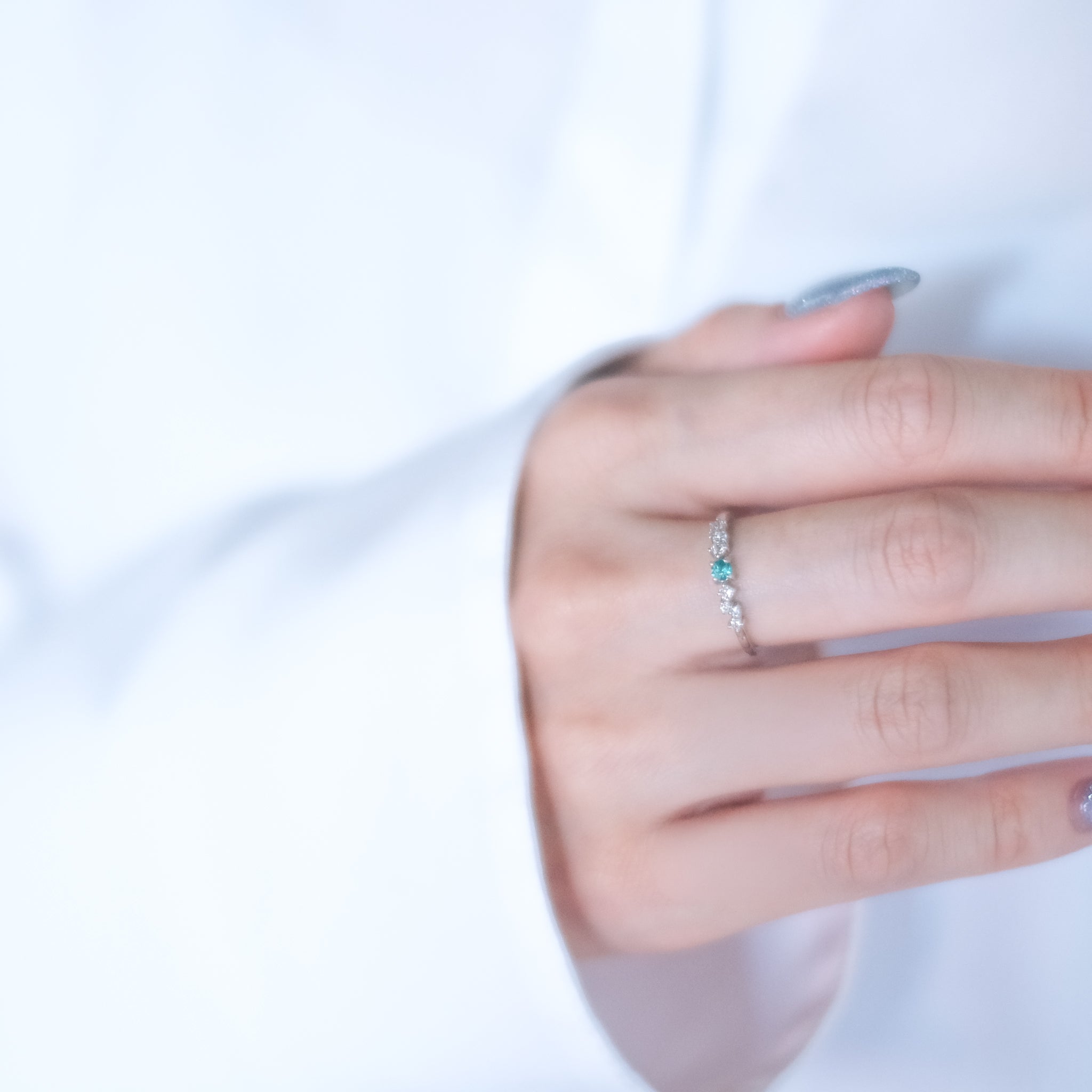 【限定5点】パライバトルマリン/ダイヤモンド プラチナリング(10月誕生石/鑑別書付)《26A00805》