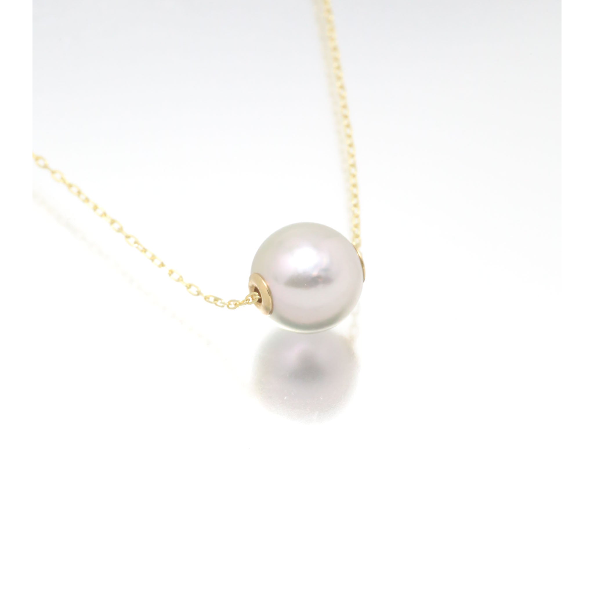 【限定8点】パール K18ネックレス(アコヤ真珠/ナチュラルブルー系/6月誕生石)《26A01001》