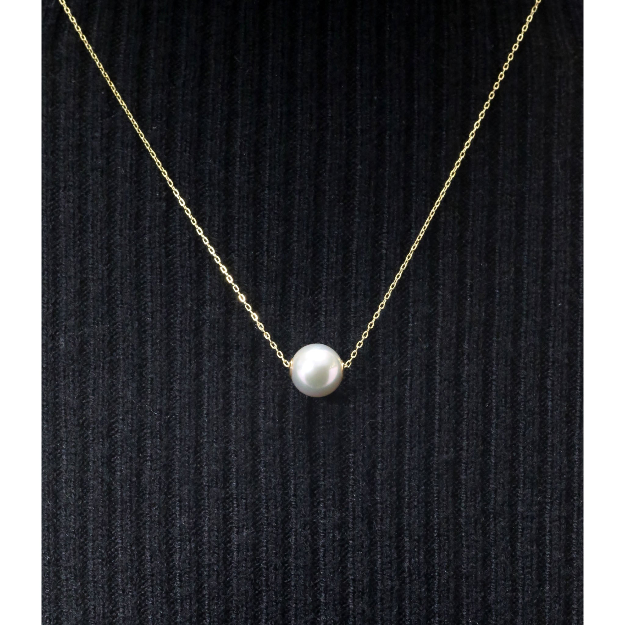 【限定8点】パール K18ネックレス(アコヤ真珠/ナチュラルブルー系/6月誕生石)《26A01001》