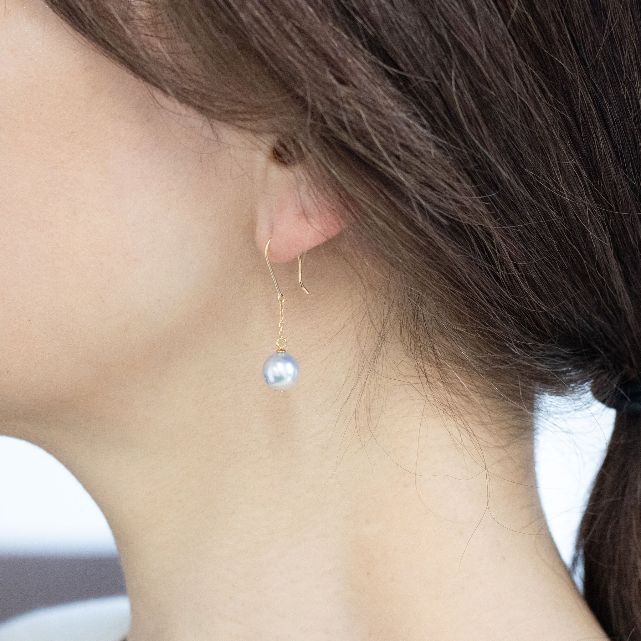 【限定9点】パール K18ピアス(アコヤ真珠/ナチュラルブルー系/6月誕生石)《26A01002》