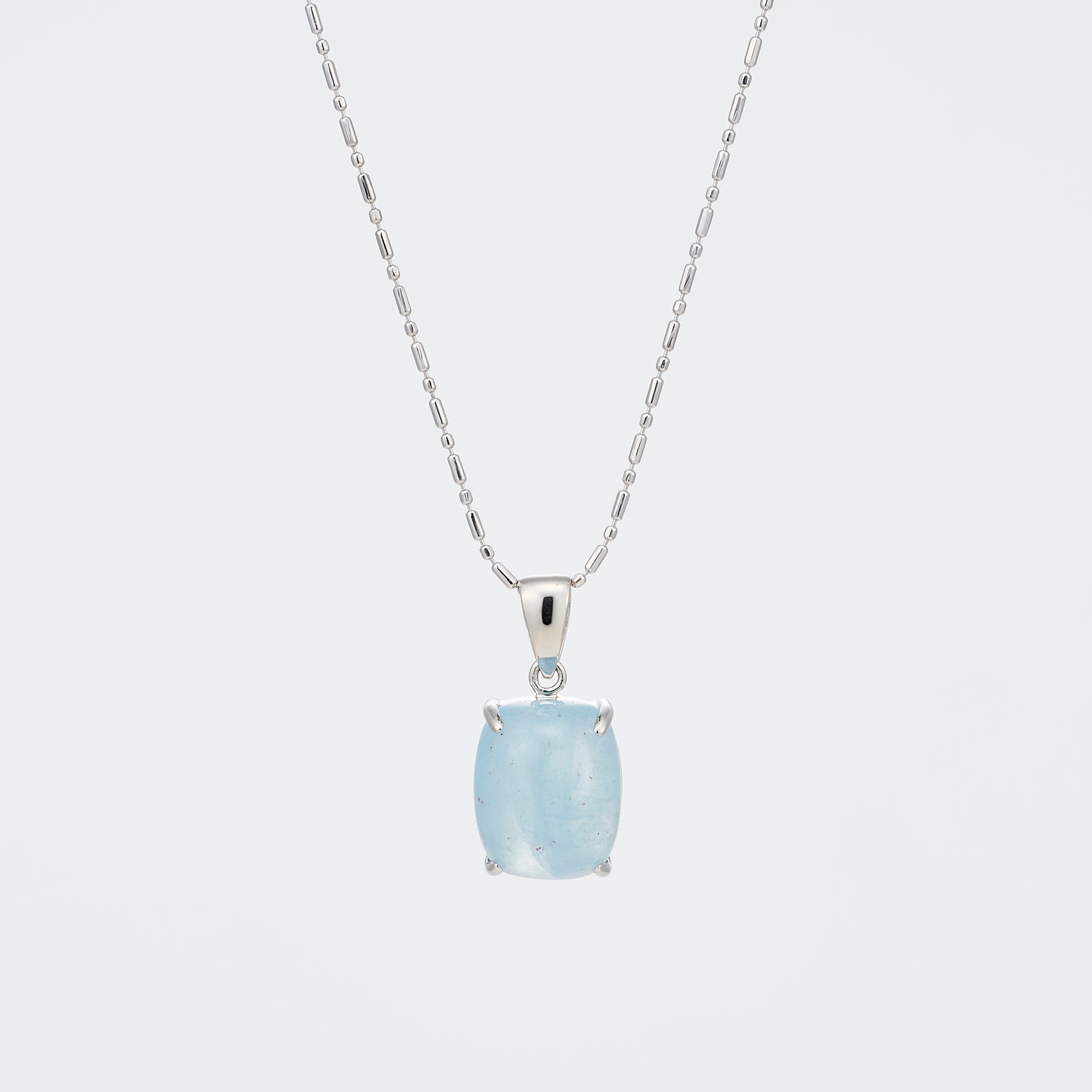 アクアマリン プラチナペンダントトップ(4.0カラット/カボションカット/3月誕生石)《26A01005》