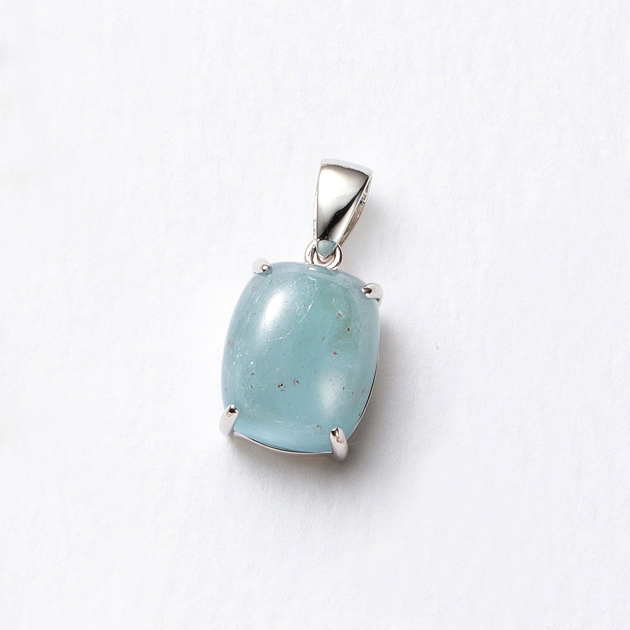 アクアマリン プラチナペンダントトップ(4.0カラット/カボションカット/3月誕生石)《26A01005》