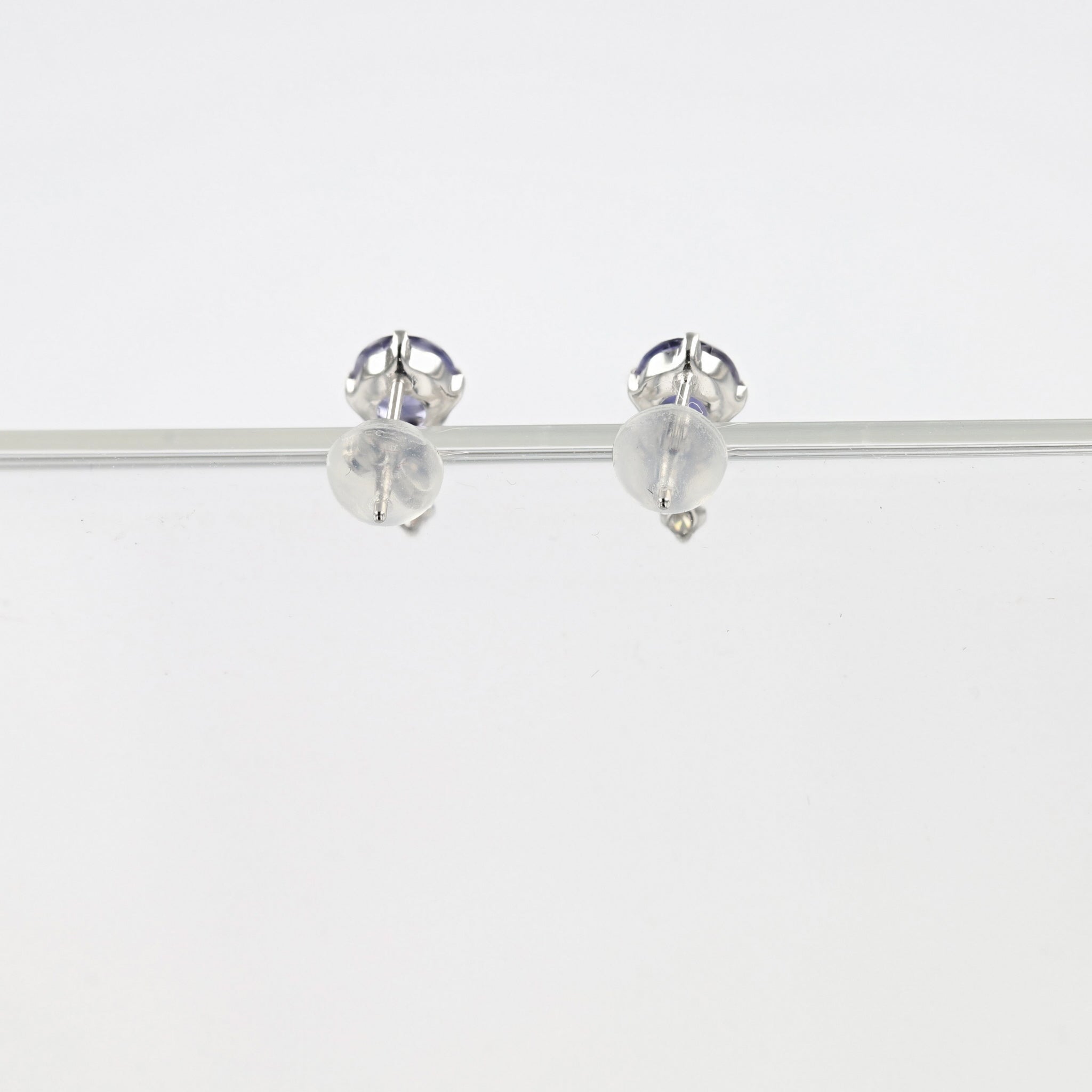 アイオライト/ダイヤモンド プラチナピアス(3月誕生石)《26A01205》