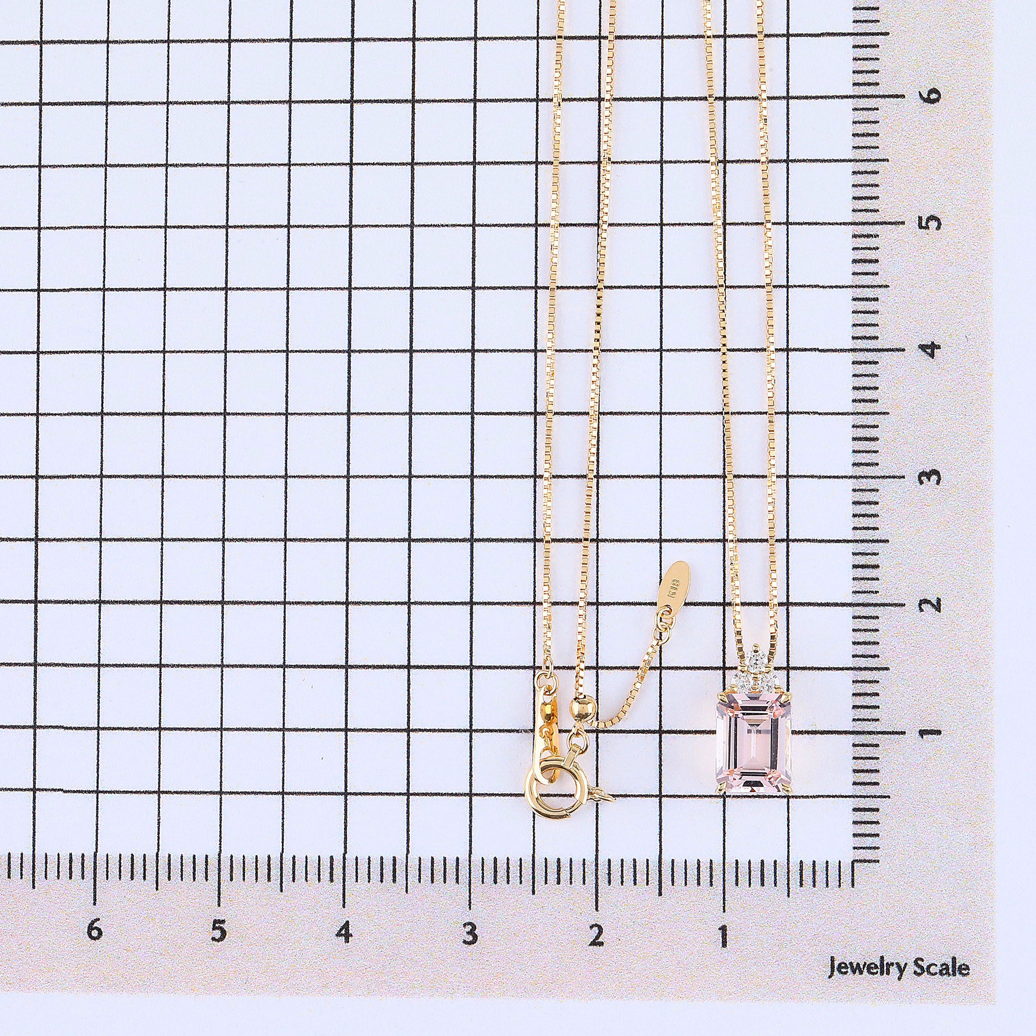 【限定3点】モルガナイト/ダイヤモンド K18ネックレス(1.2カラット/ステップカット/4月誕生石)《26A01605》