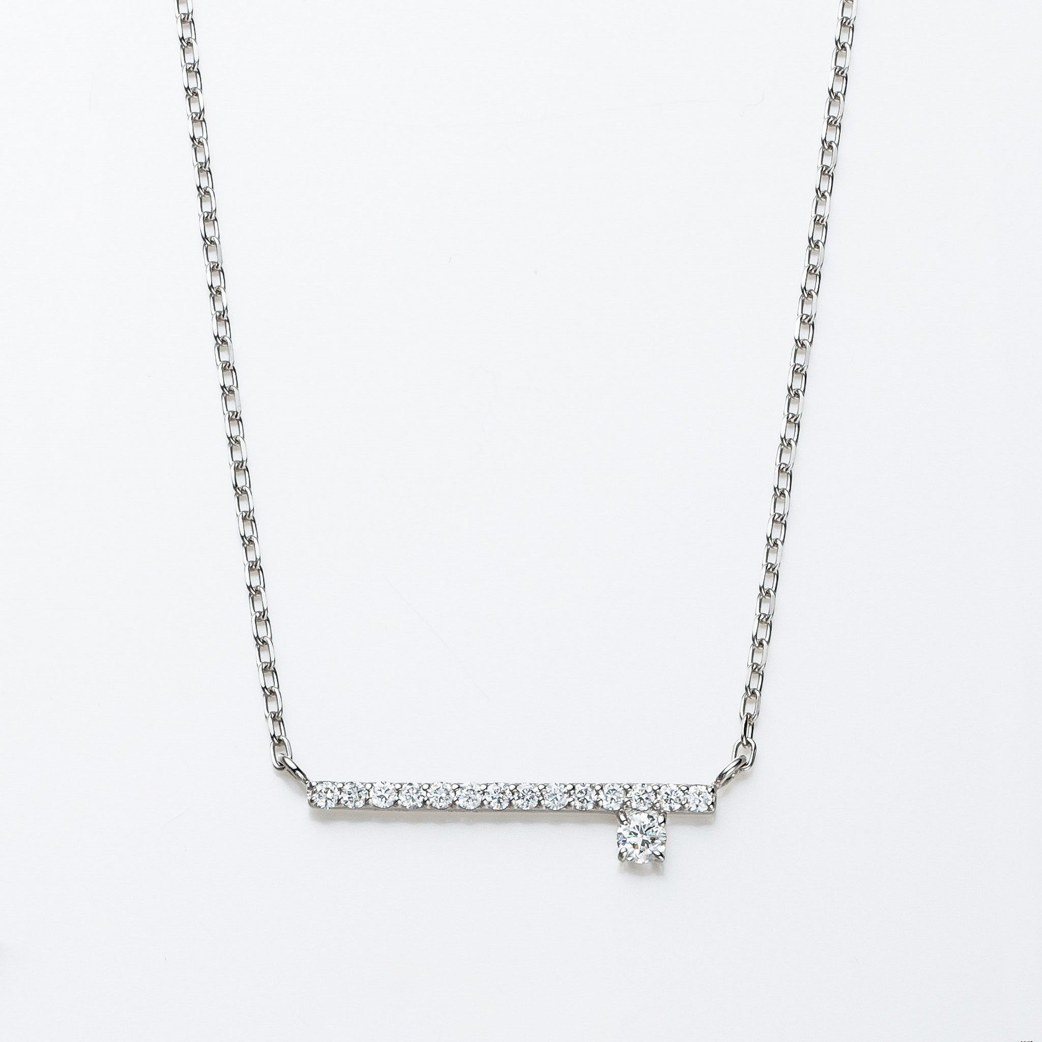 ダイヤモンド プラチナネックレス(4月誕生石)《26A01807》