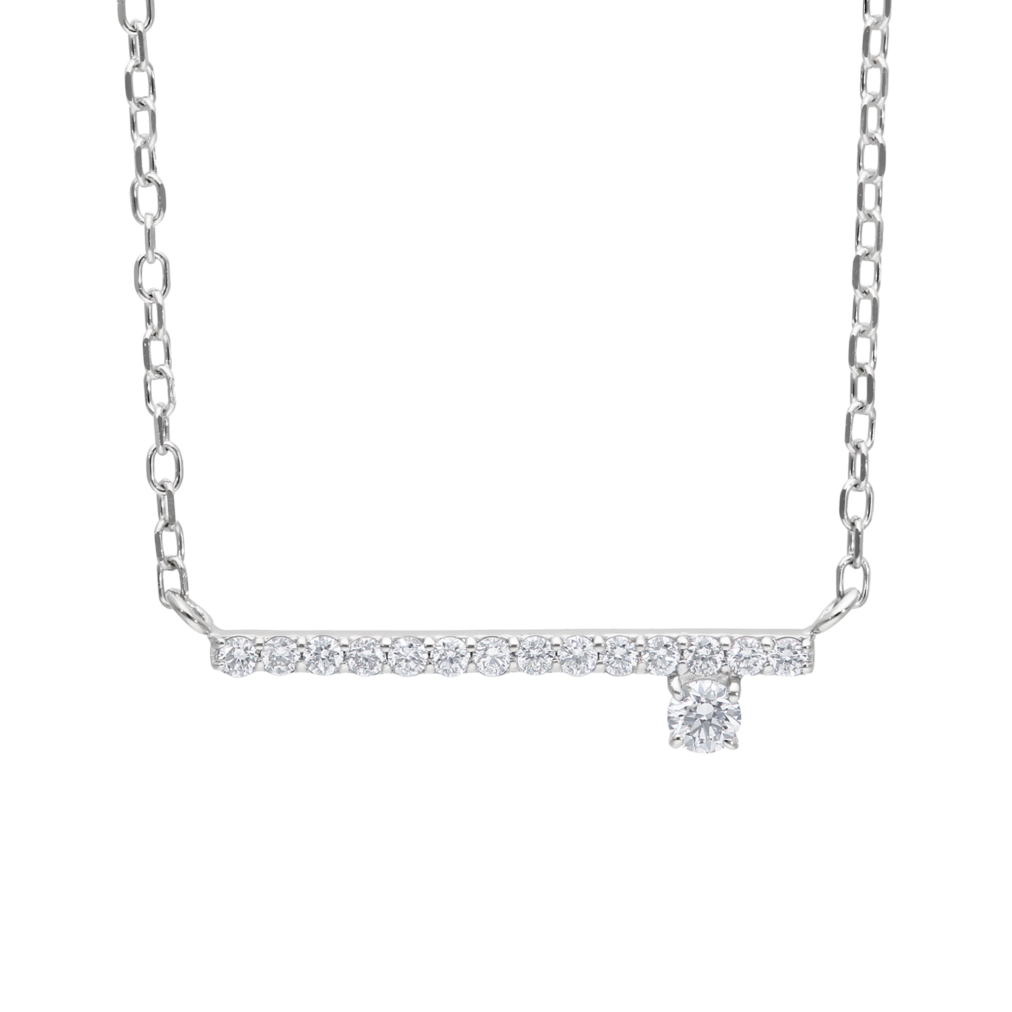 ダイヤモンド プラチナネックレス(4月誕生石)《26A01807》