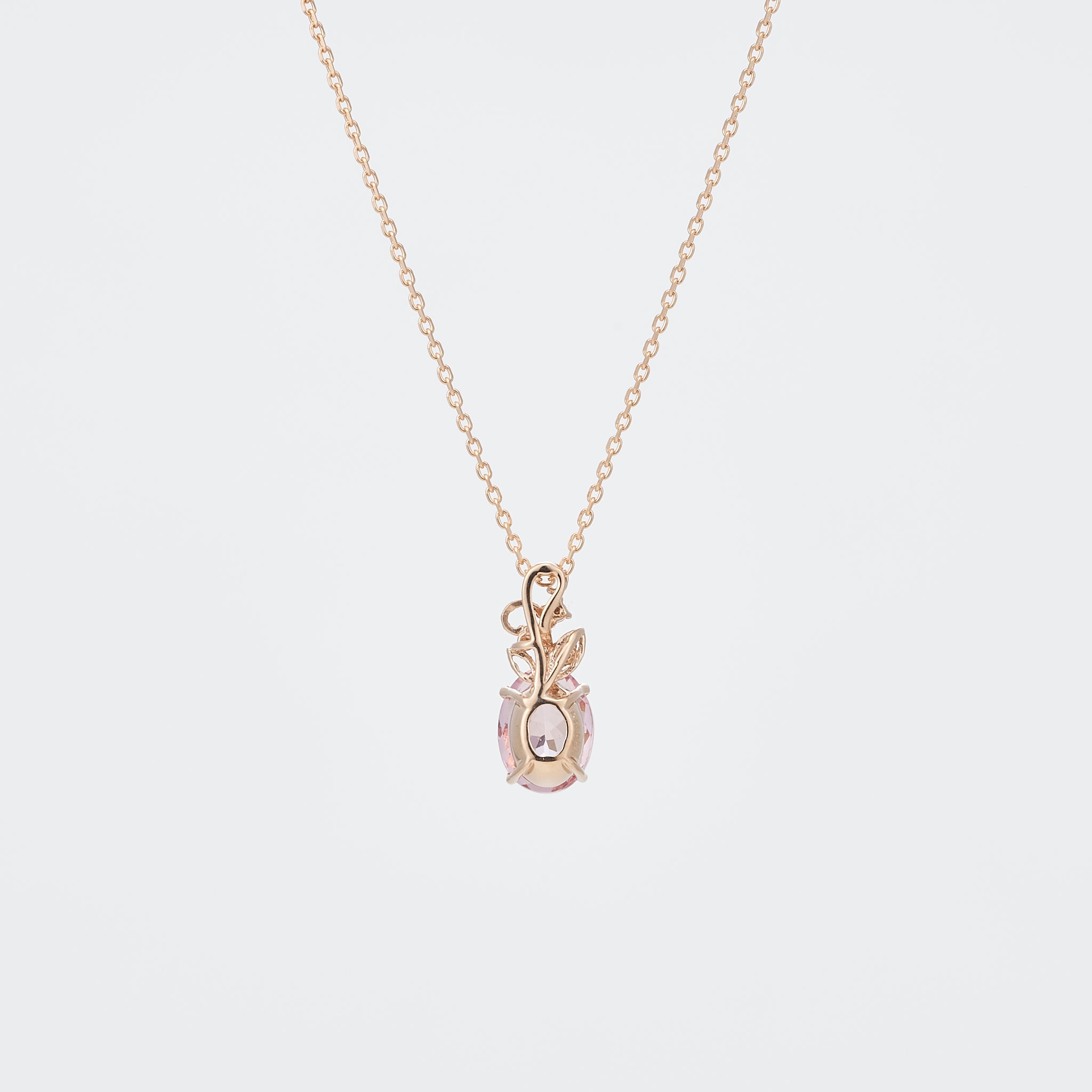 モルガナイト/ダイヤモンド K18ネックレス(1.0カラット/4月誕生石)《26A02002》