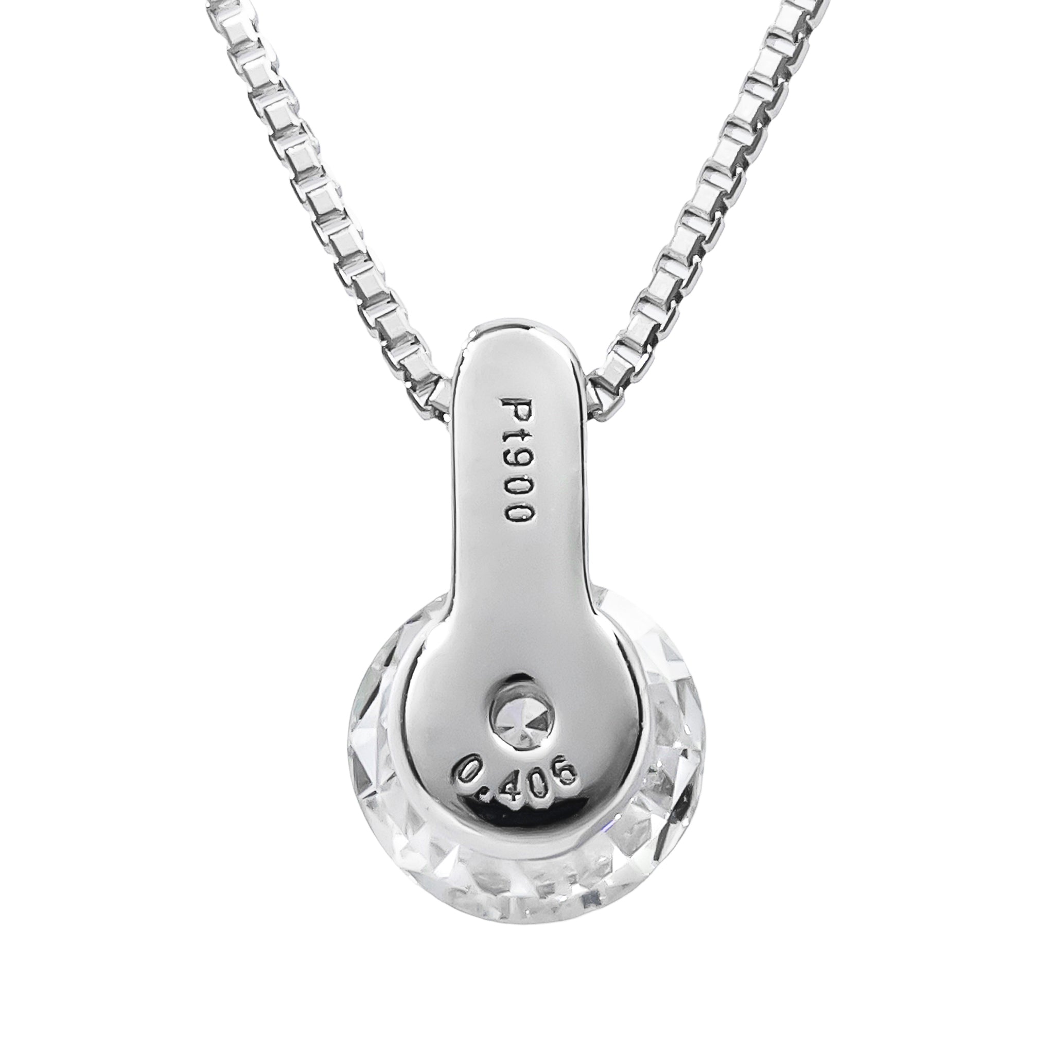 ダイヤモンド プラチナネックレス(0.4カラット/Hカラー/I1/GOOD/4月誕生石/グレーディングレポート付)《26A02103》