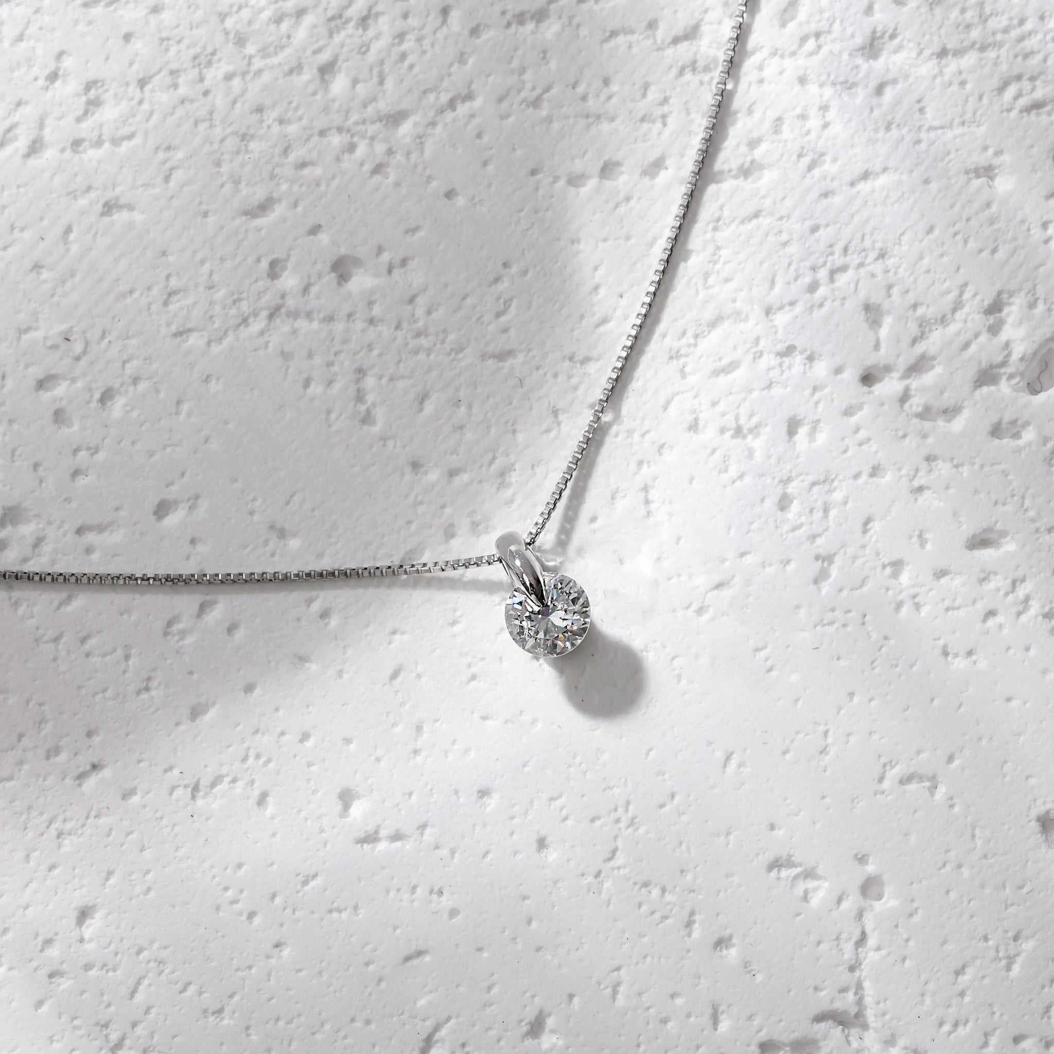 ダイヤモンド プラチナネックレス(0.4カラット/Hカラー/I1/GOOD/4月誕生石/グレーディングレポート付)《26A02103》