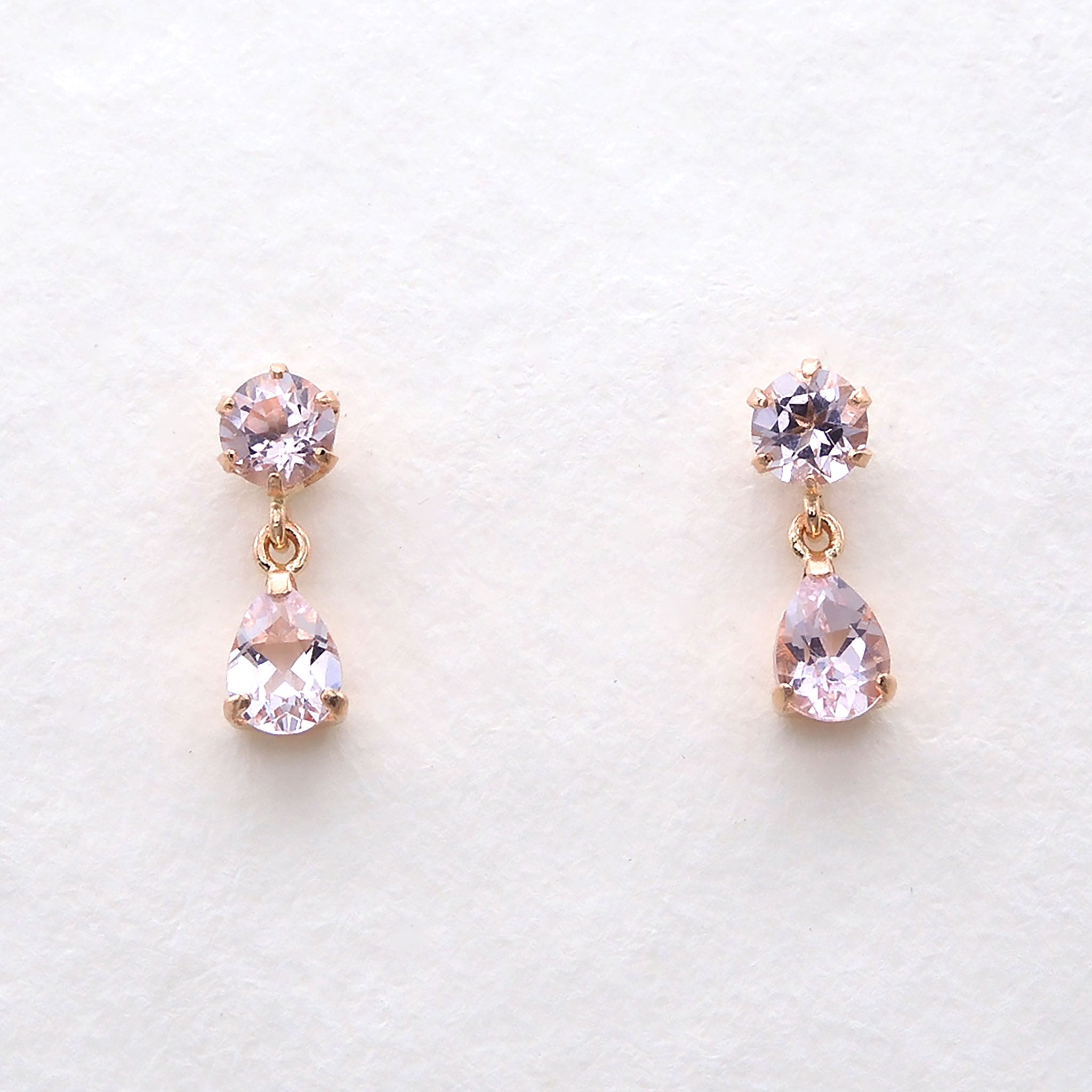 モルガナイト K18ピアス(4月誕生石)《26A02206》