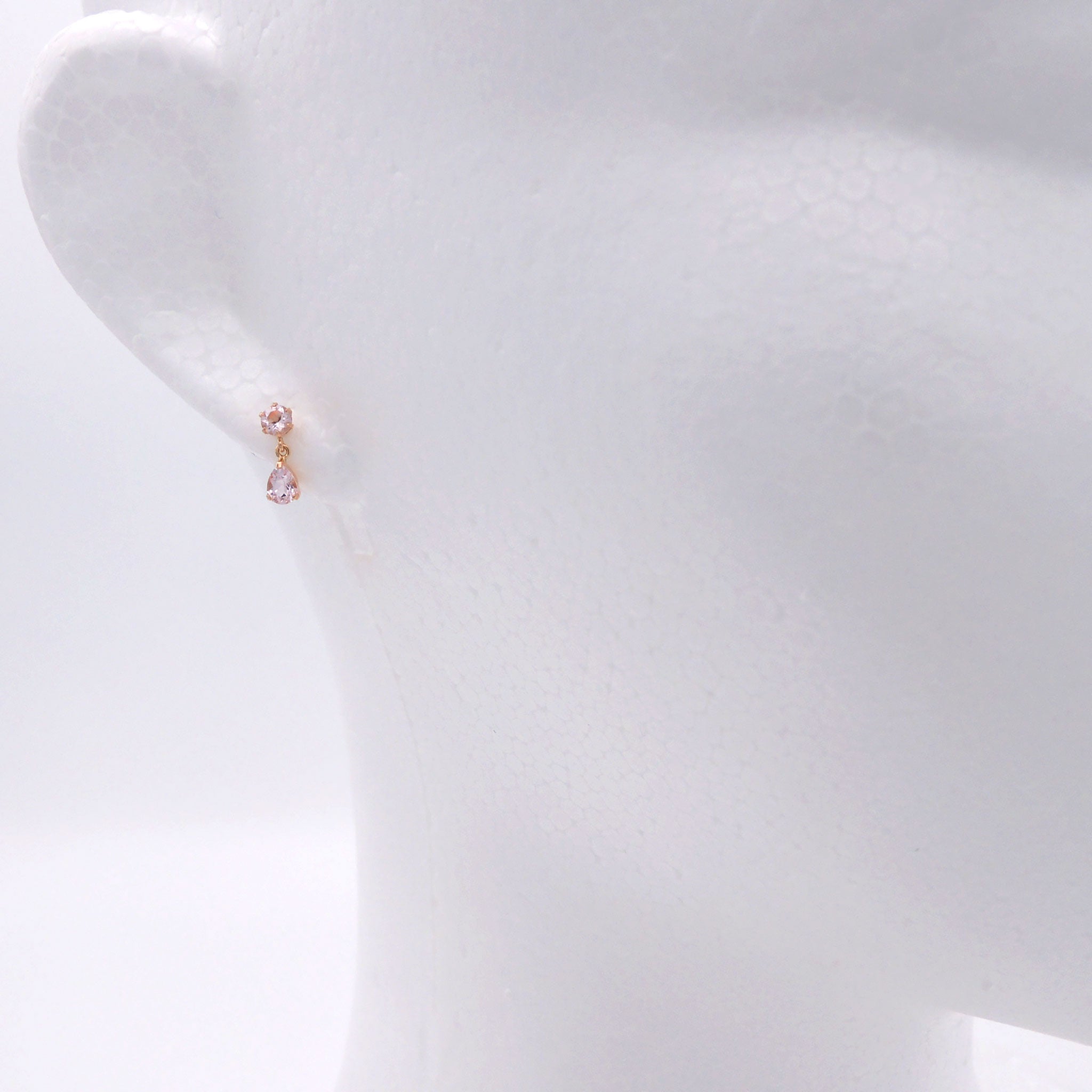 モルガナイト K18ピアス(4月誕生石)《26A02206》