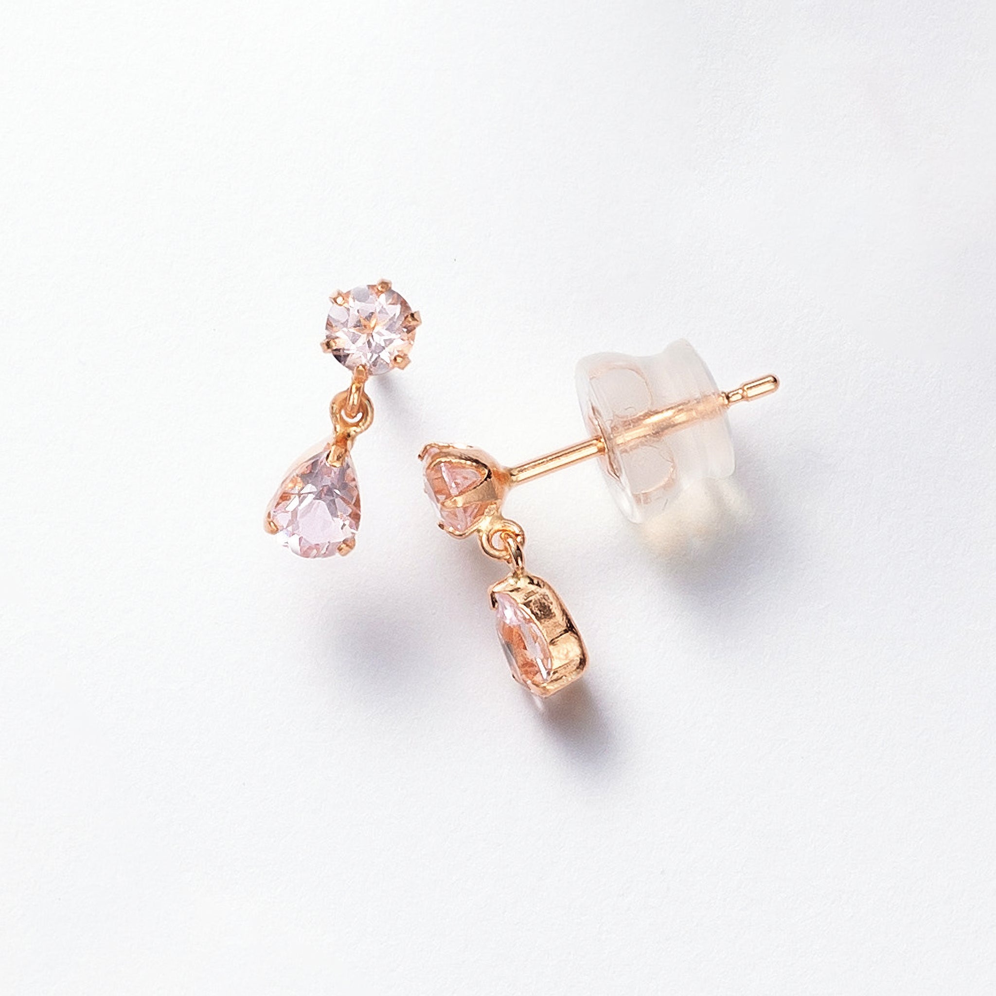 モルガナイト K18ピアス(4月誕生石)《26A02206》