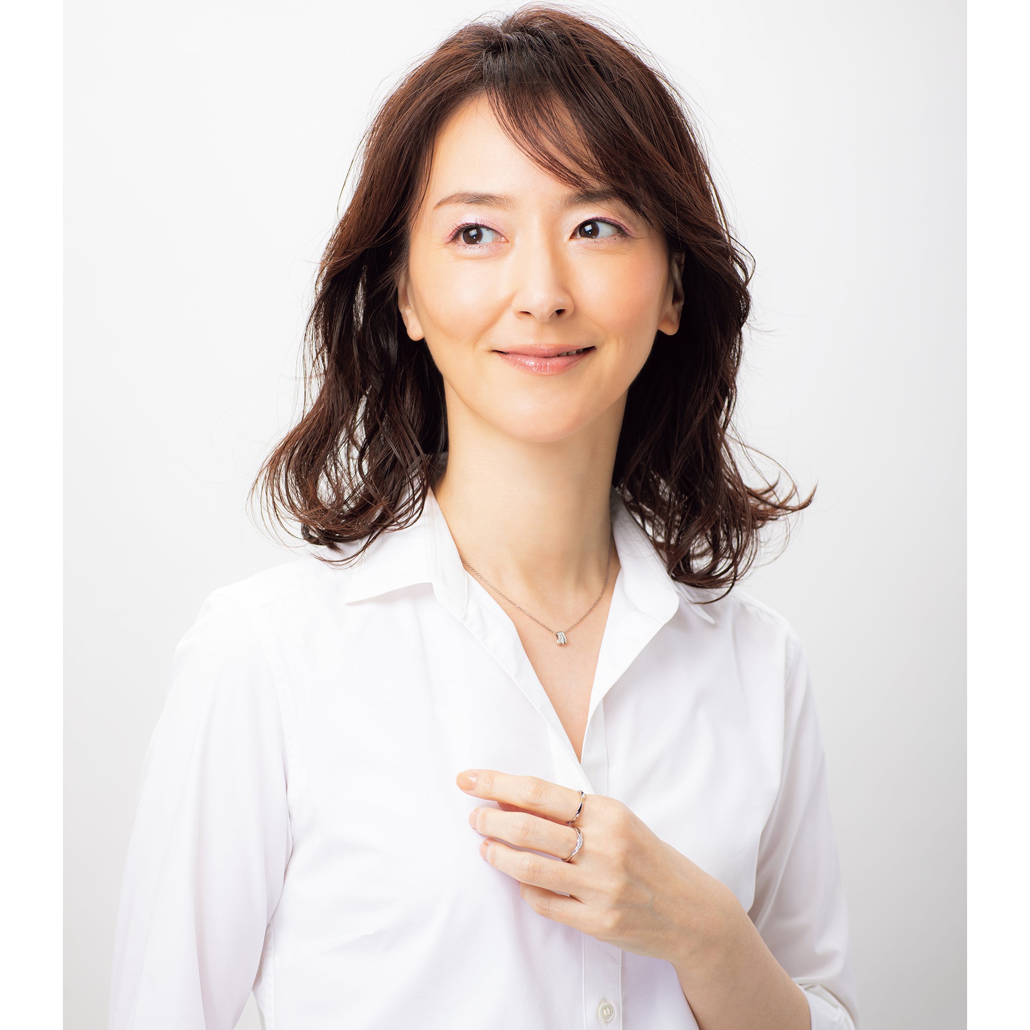 ダイヤモンド プラチナネックレス(4月誕生石)《26A02405》