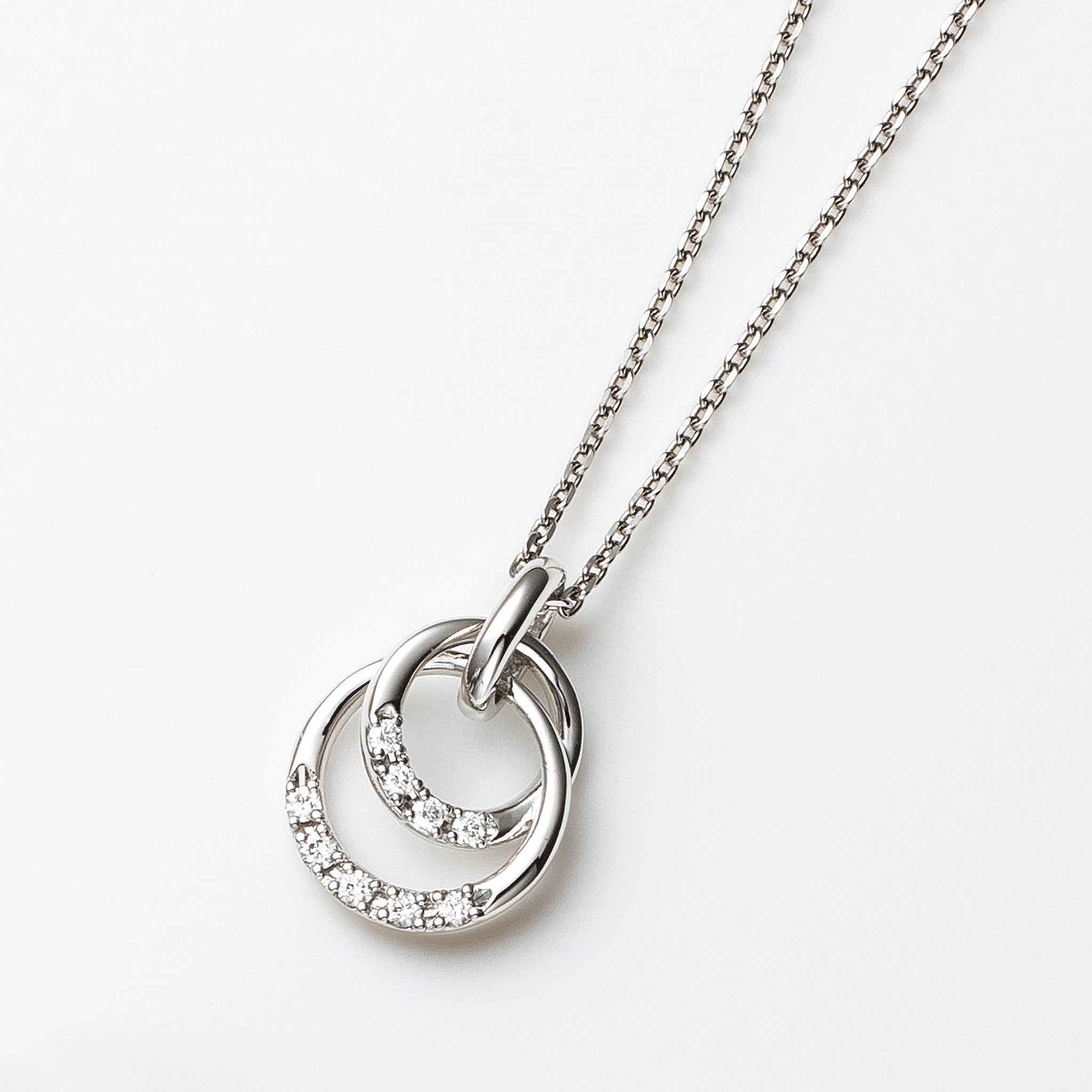 ダイヤモンド プラチナネックレス(4月誕生石)《26A02408》