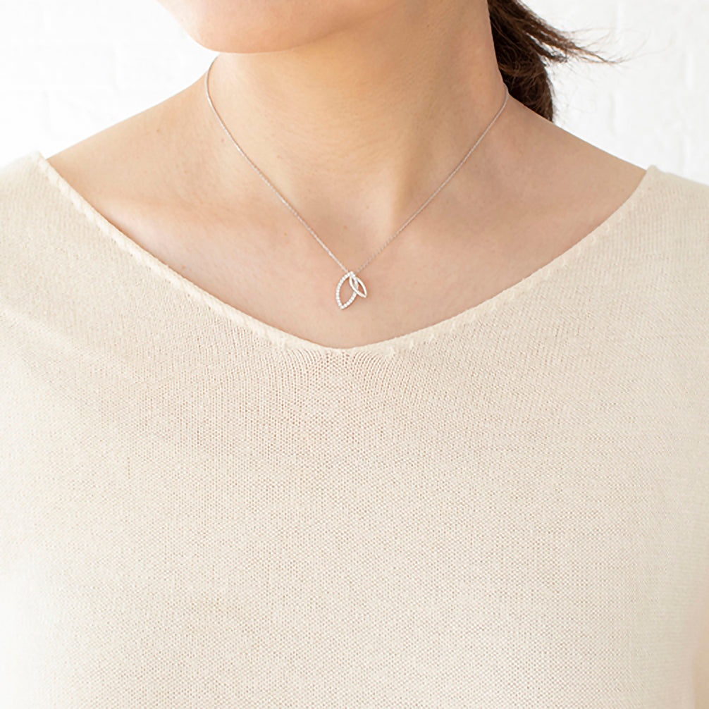 ダイヤモンド プラチナネックレス(4月誕生石)《26A02410》