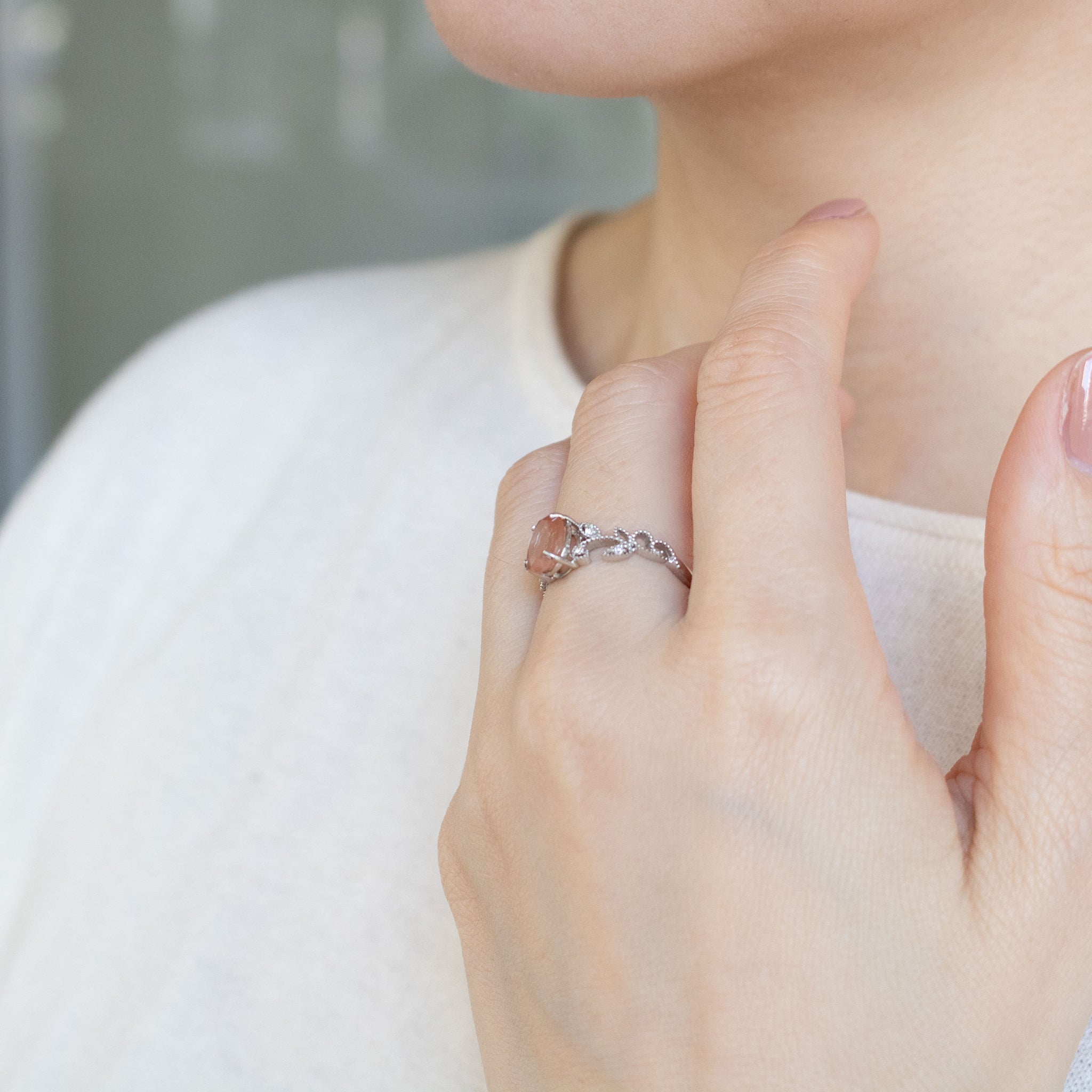 【限定1点】アンデシン/ダイヤモンド プラチナリング《26A02703》