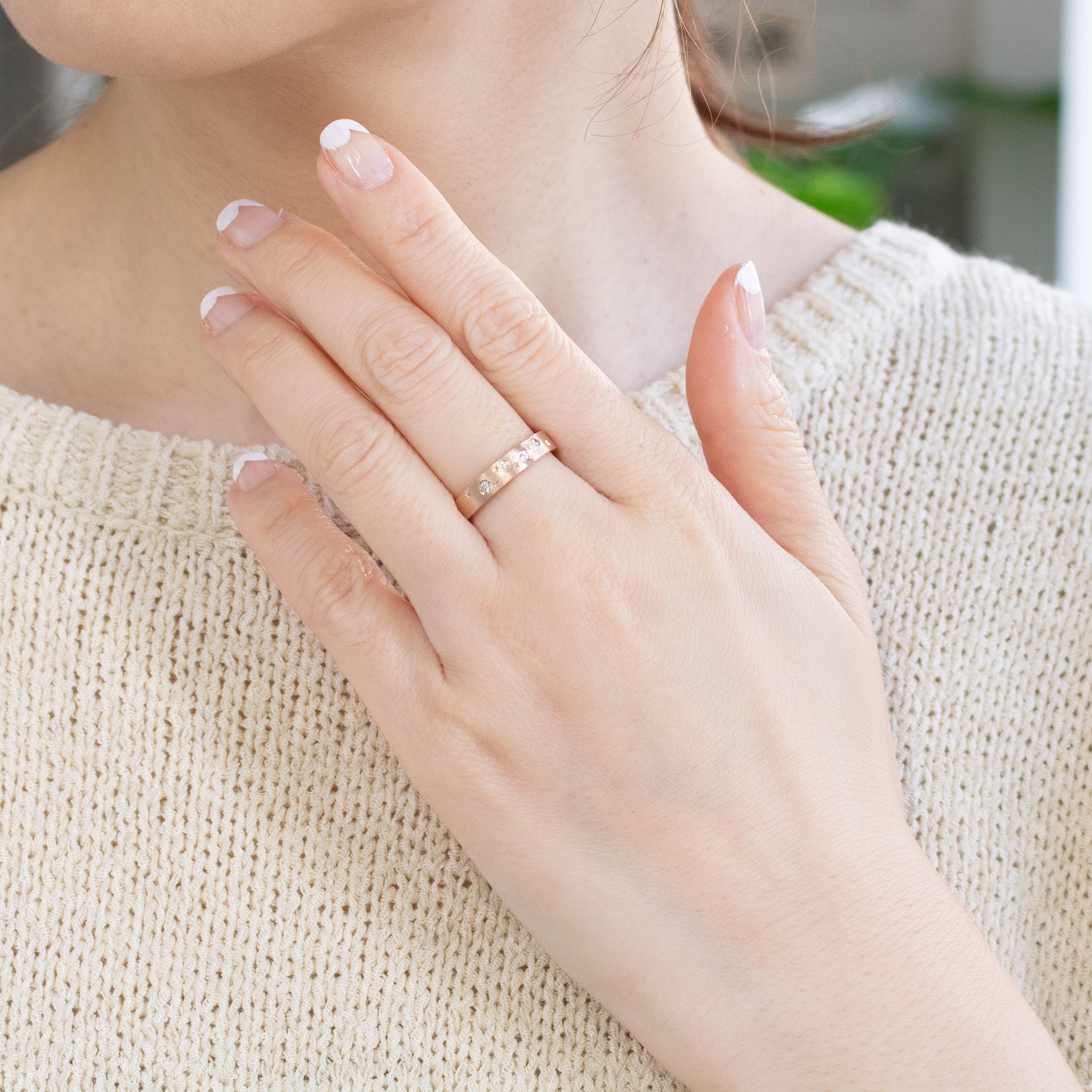 ダイヤモンド K18リング(4月誕生石)《26A03106》