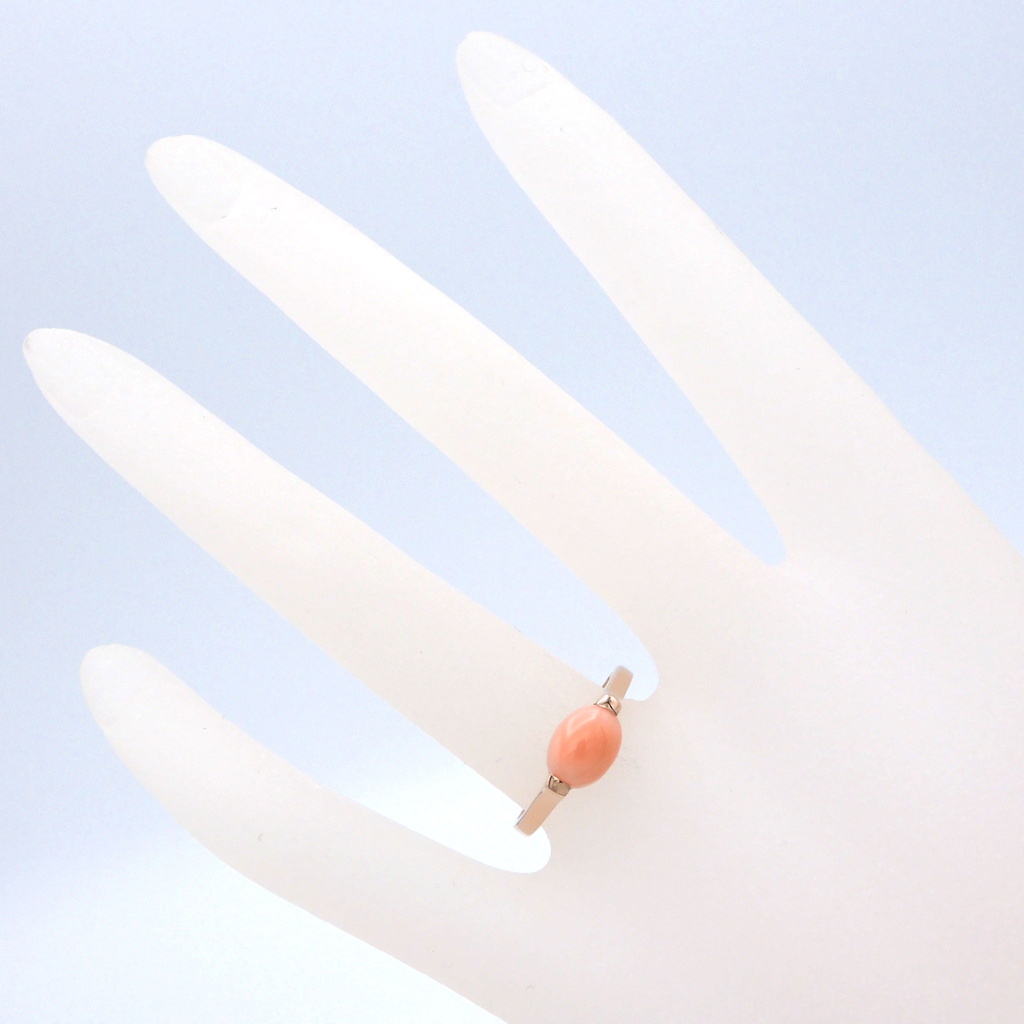 珊瑚(さんご) K18リング(3月誕生石)《26A03206》