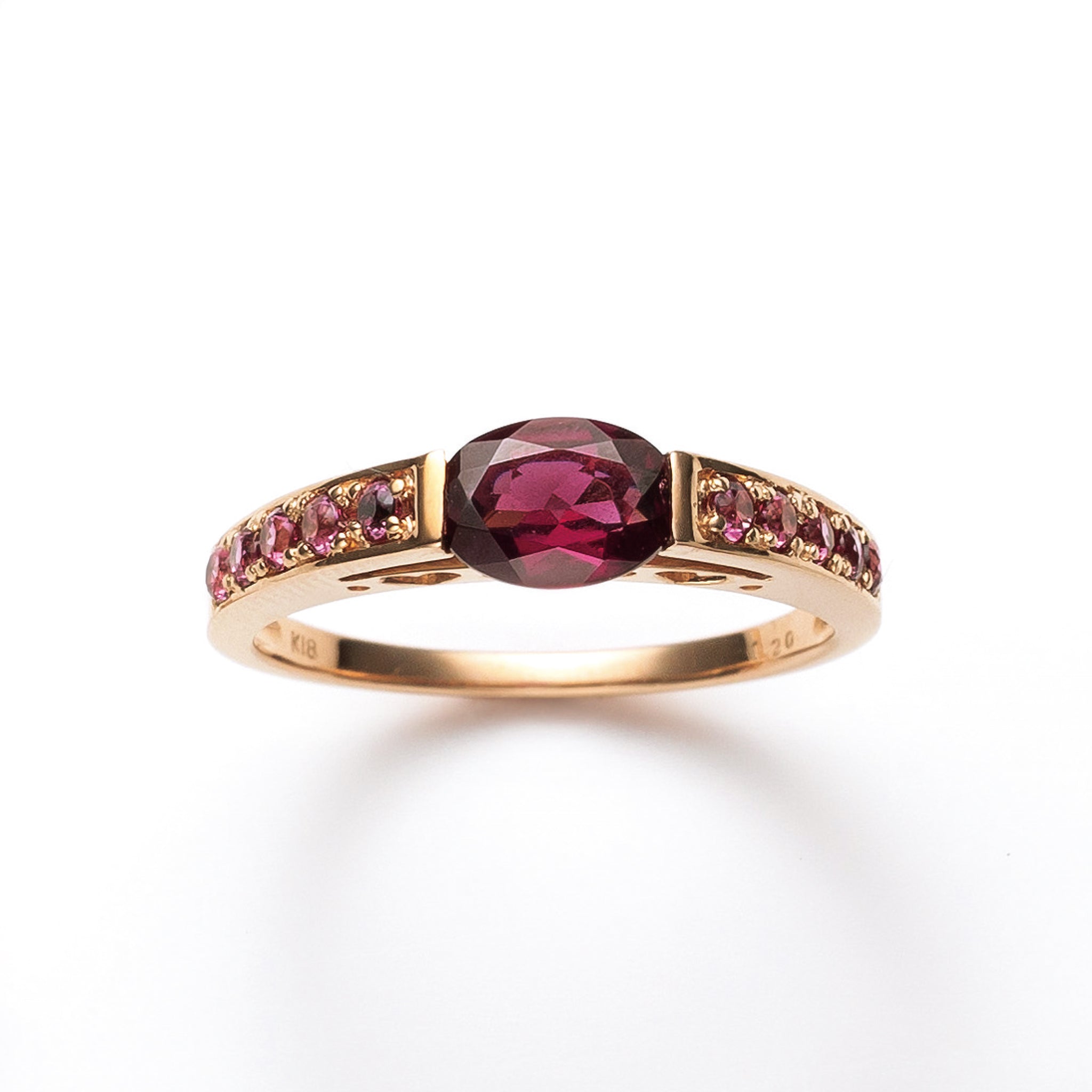 ガーネット K18リング(1月誕生石)《26A03306》