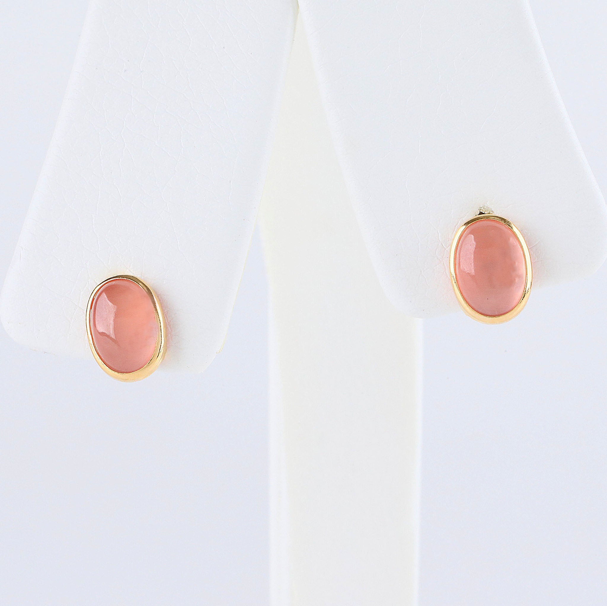 ロードクロサイト K18ピアス(カボション)《26A03307》