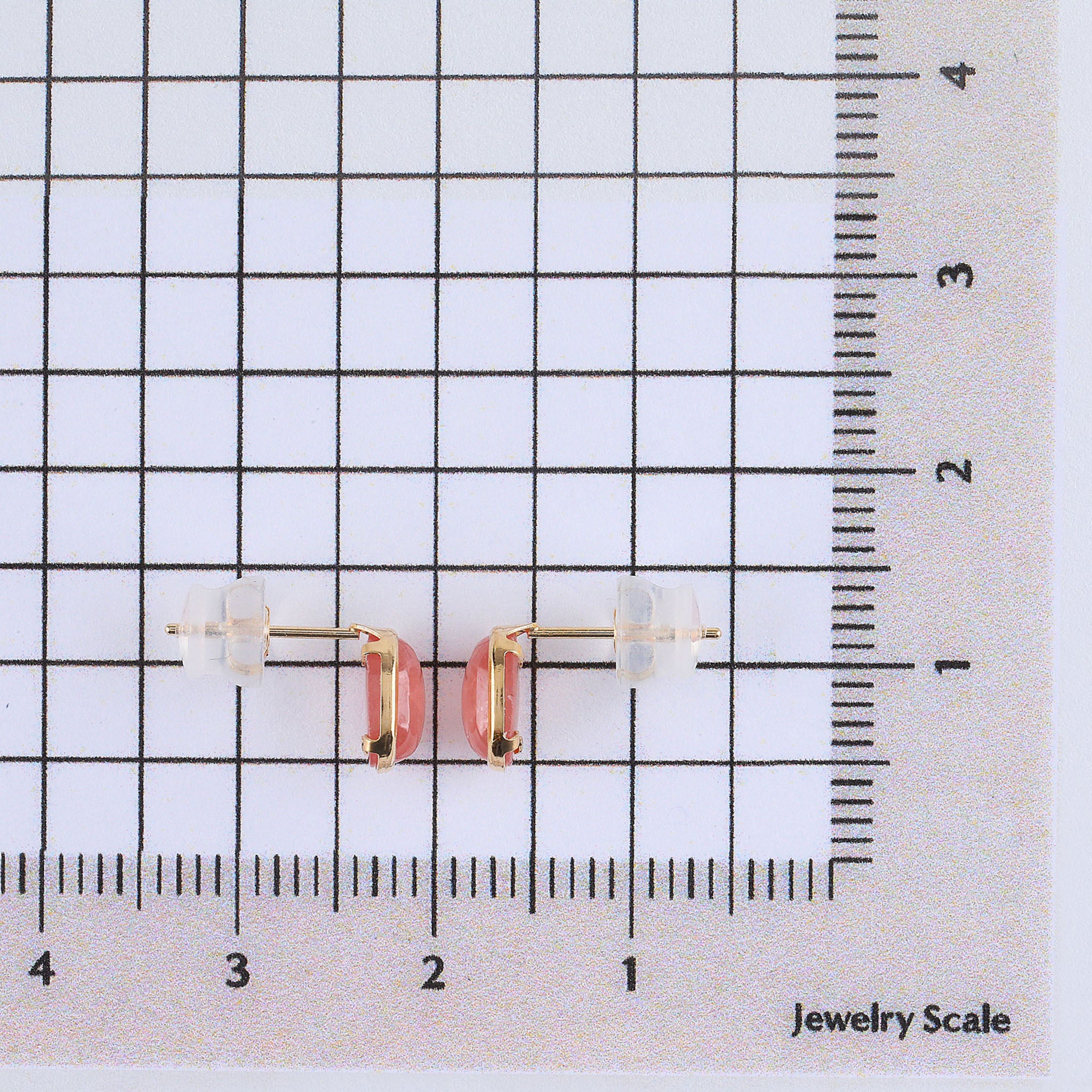 ロードクロサイト K18ピアス(カボション)《26A03307》