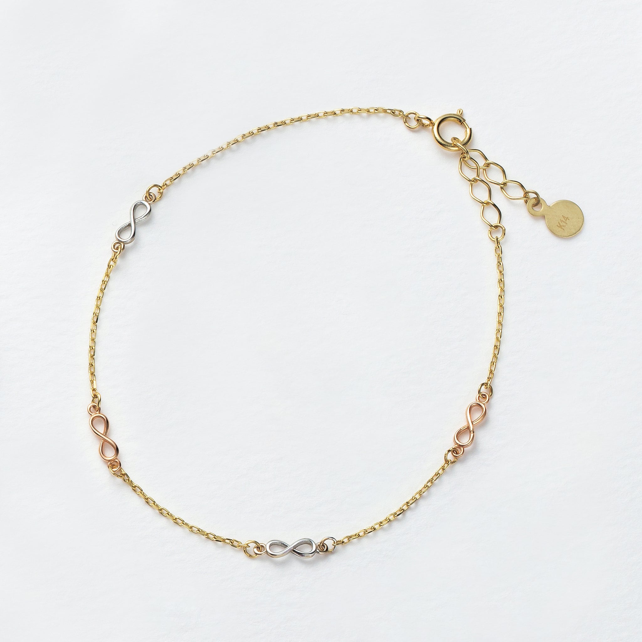 K14ブレスレット(スリーカラー)《26A03308》