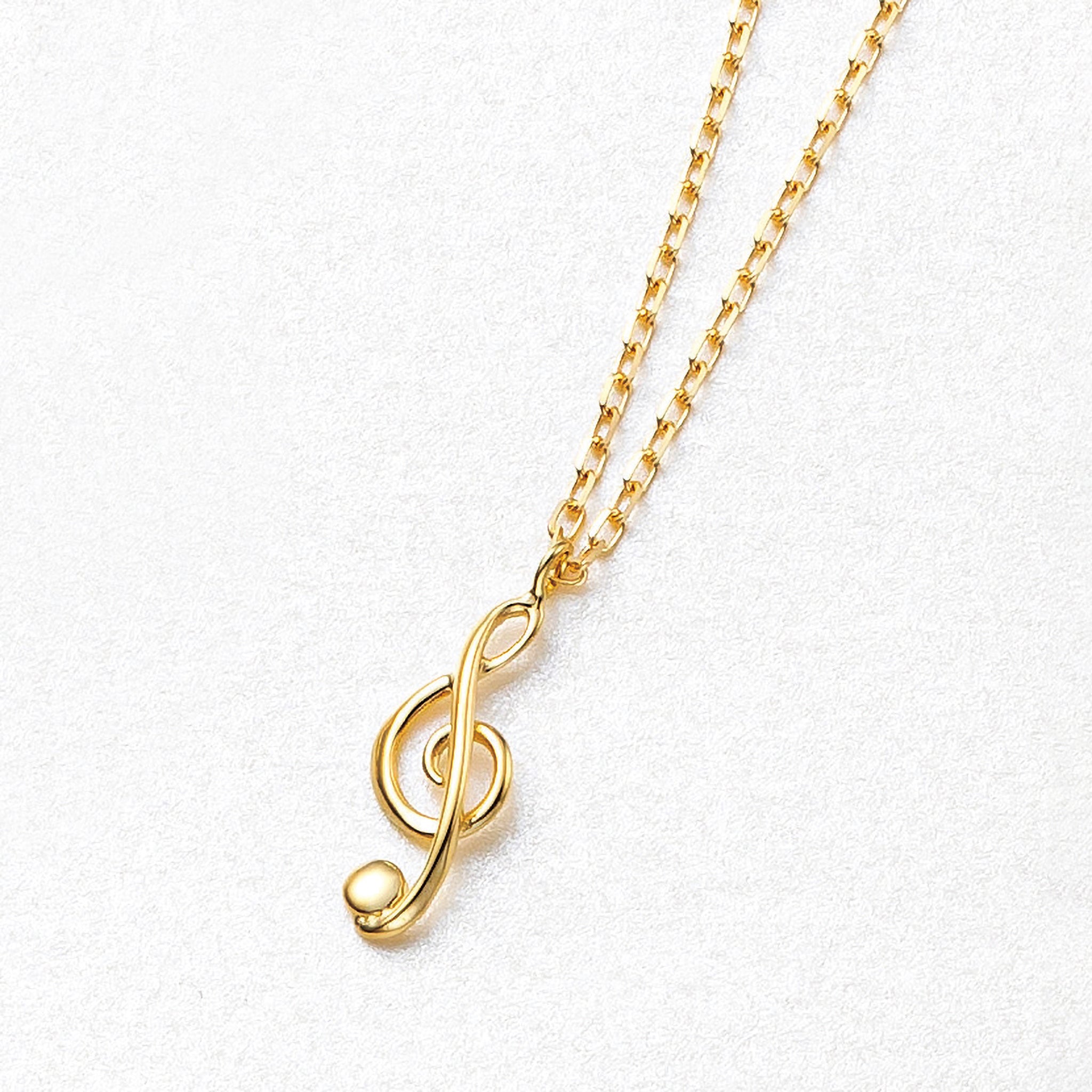 K18ネックレス(ト音記号モチーフ)《26A03403》