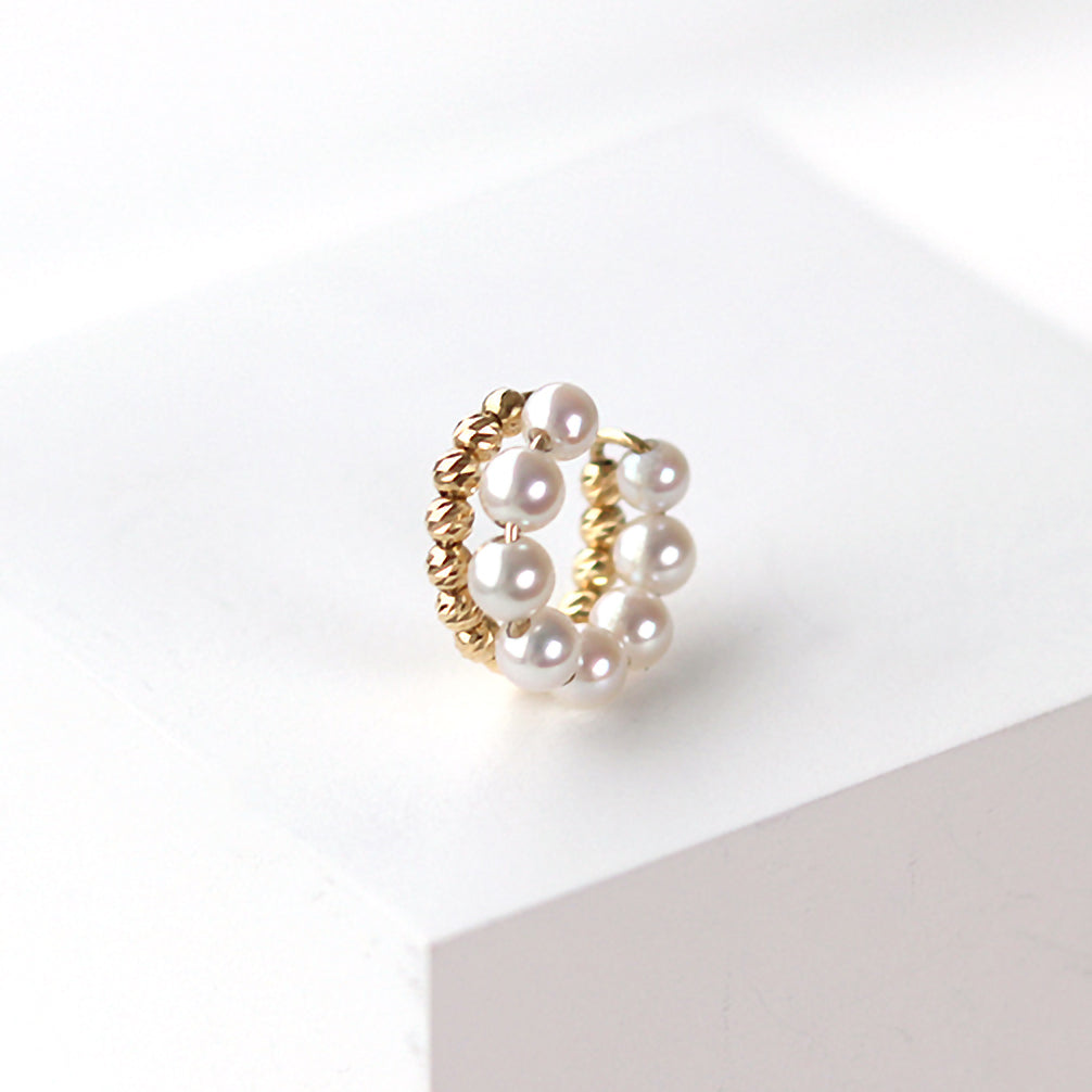 パール K18イヤーカフ(アコヤ真珠/片側/6月誕生石)《26A03609》