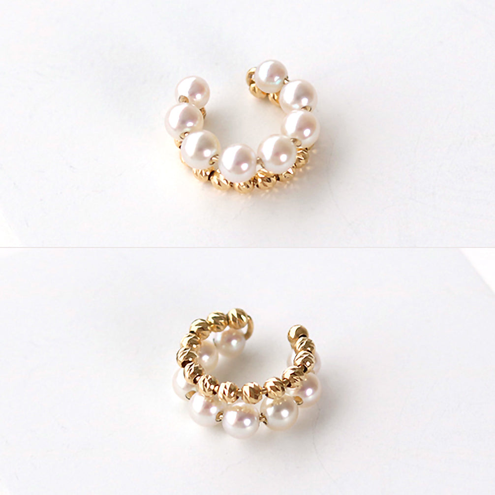 パール K18イヤーカフ(アコヤ真珠/片側/6月誕生石)《26A03609》