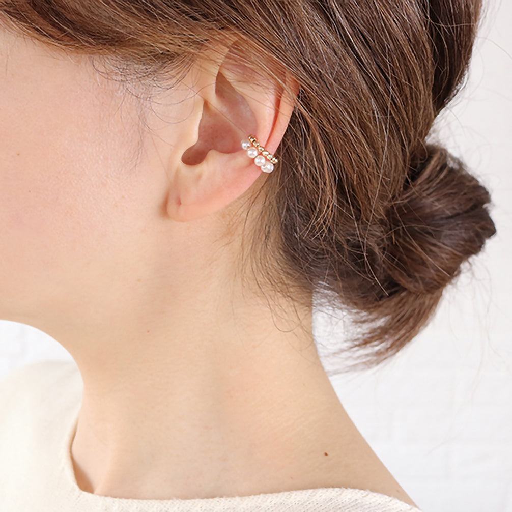 パール K18イヤーカフ(アコヤ真珠/片側/6月誕生石)《26A03609》