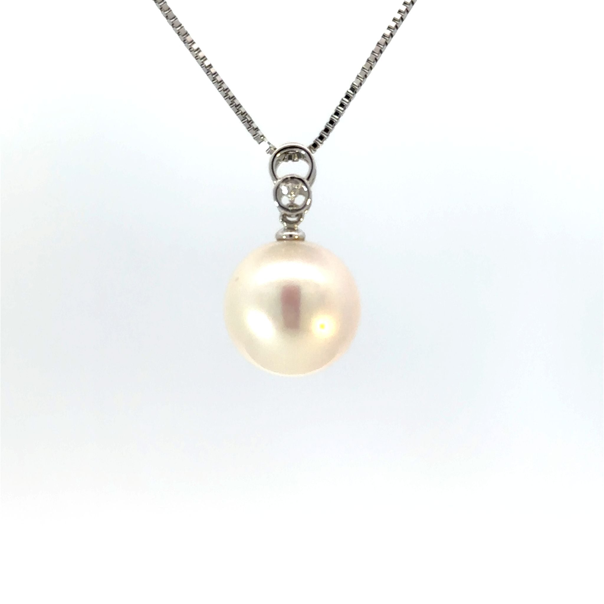 パール/ダイヤモンド プラチナペンダントトップ(淡水真珠/12mm/6月誕生石)《26A03903》