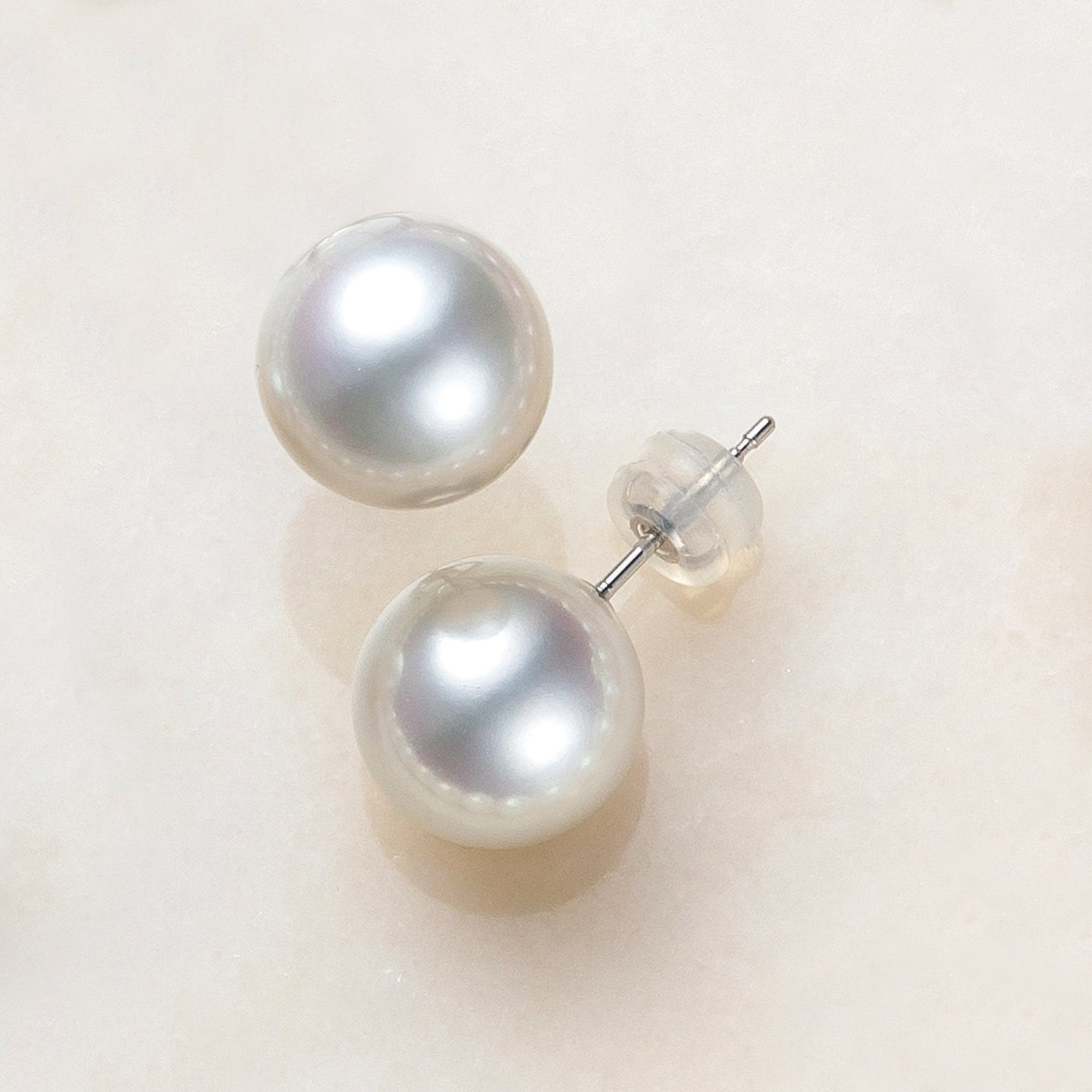 パール プラチナピアス(淡水真珠/10mm/6月誕生石)《26A03904》