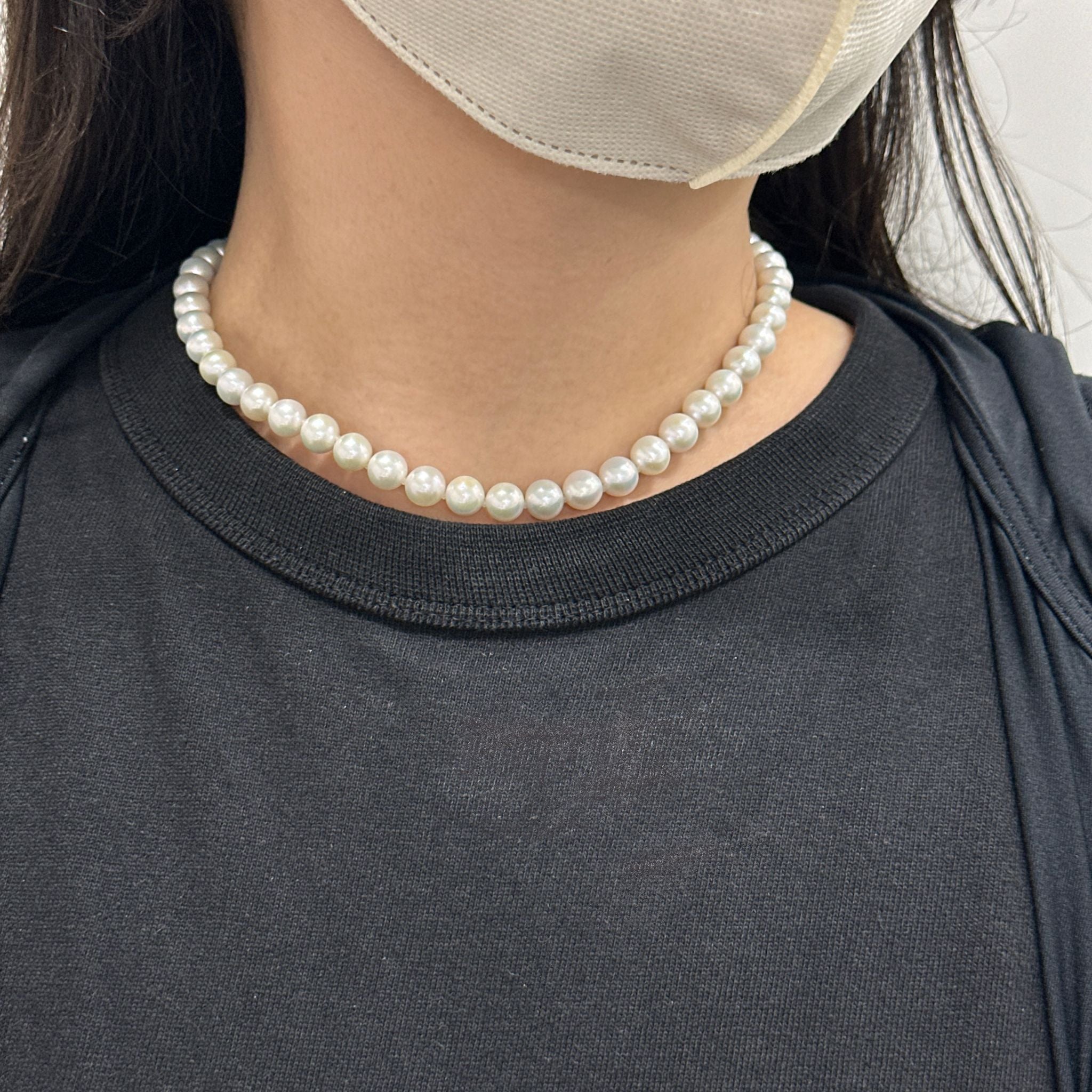 パール ネックレス(淡水真珠/7~8mm)《26A03905》