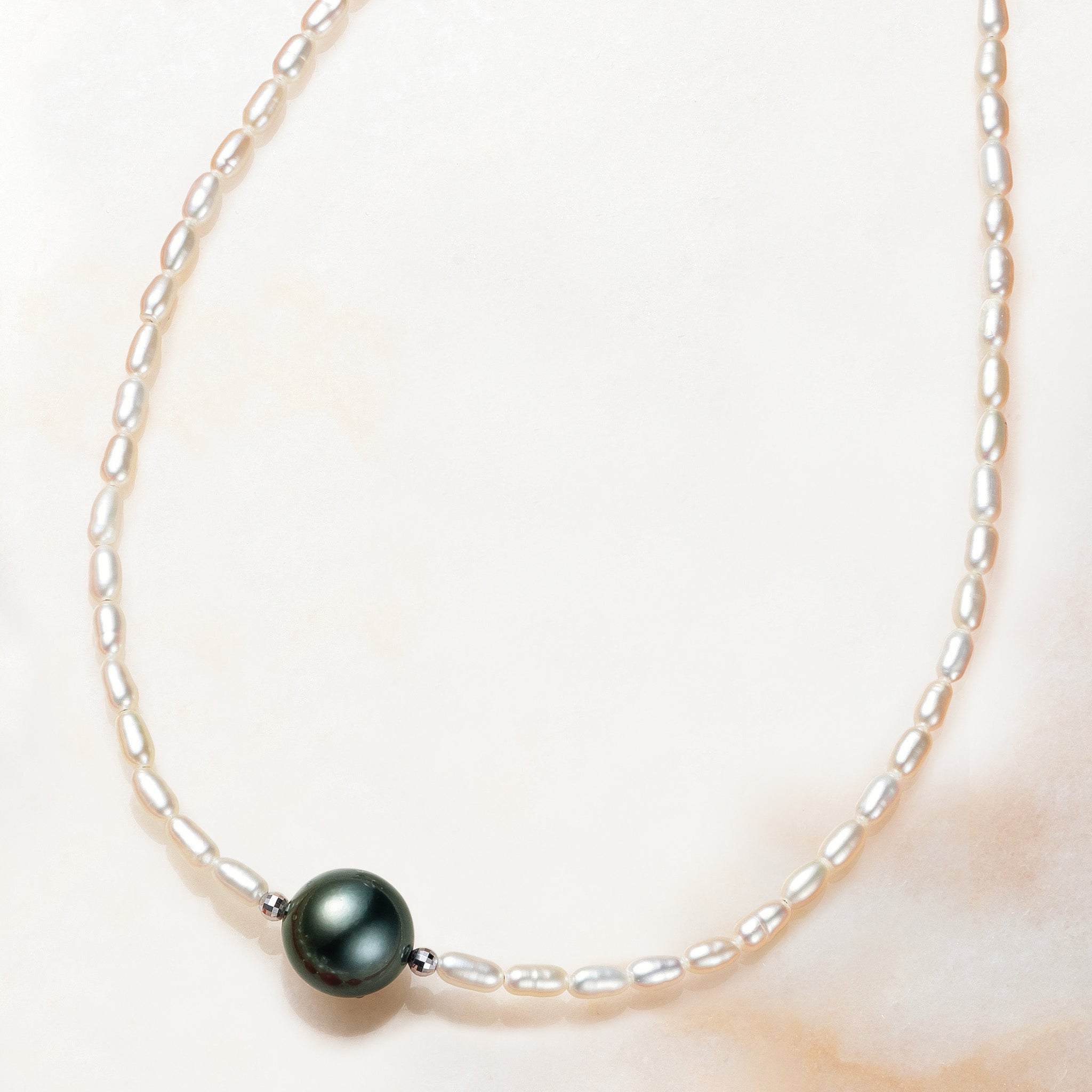 パール K14ネックレス(黒蝶真珠/10mm/淡水真珠/6月誕生石)《26A03907》