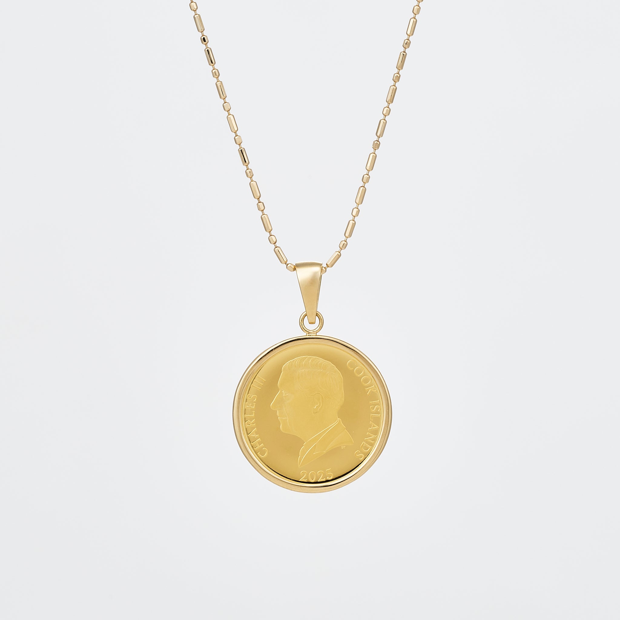 K24ペンダントトップ(純金/コイン/エキゾティックショートヘアモチーフ/1/20oz)《26A04005》