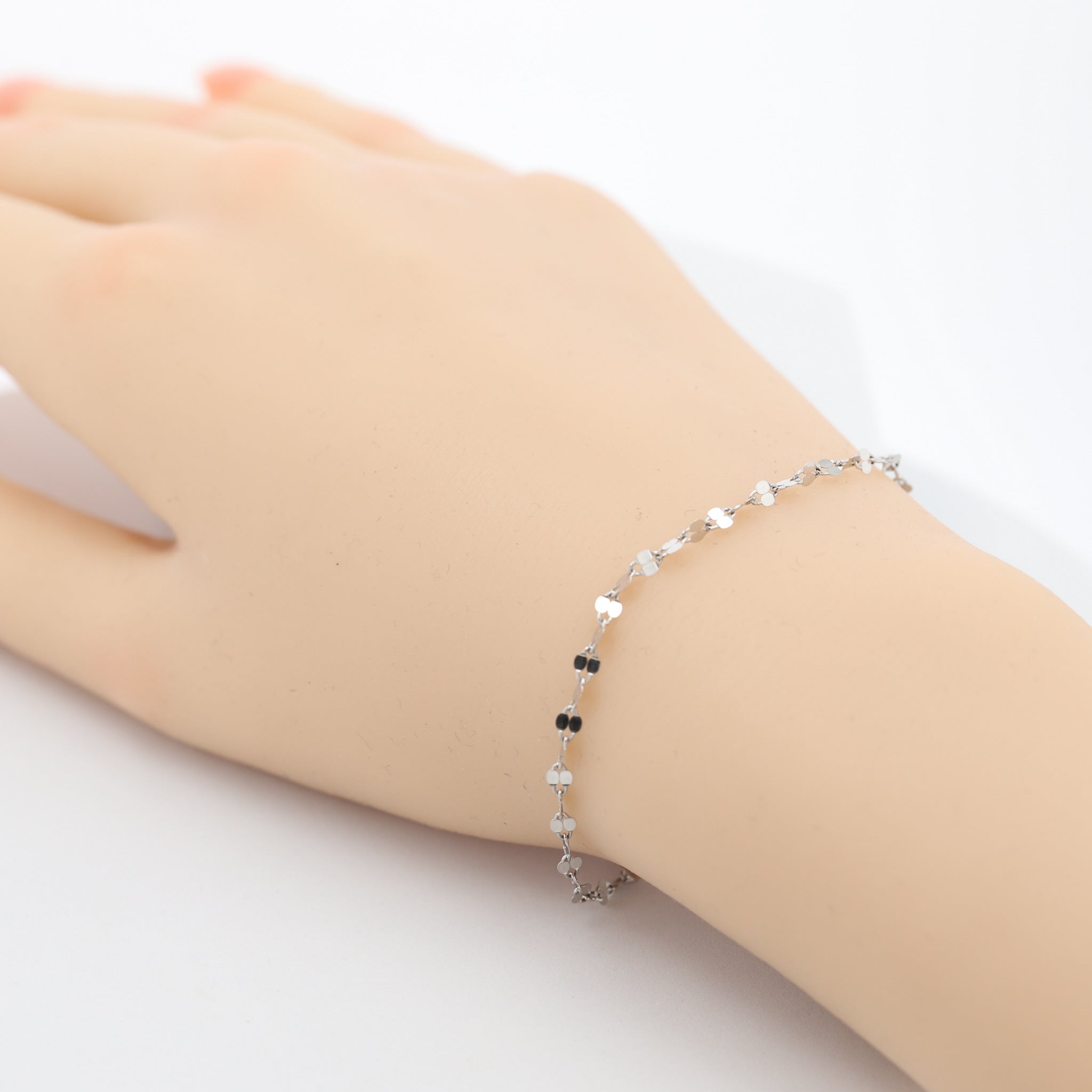 Pt999ブレスレット(純プラチナ/ペタルチェーン)《26A04007》