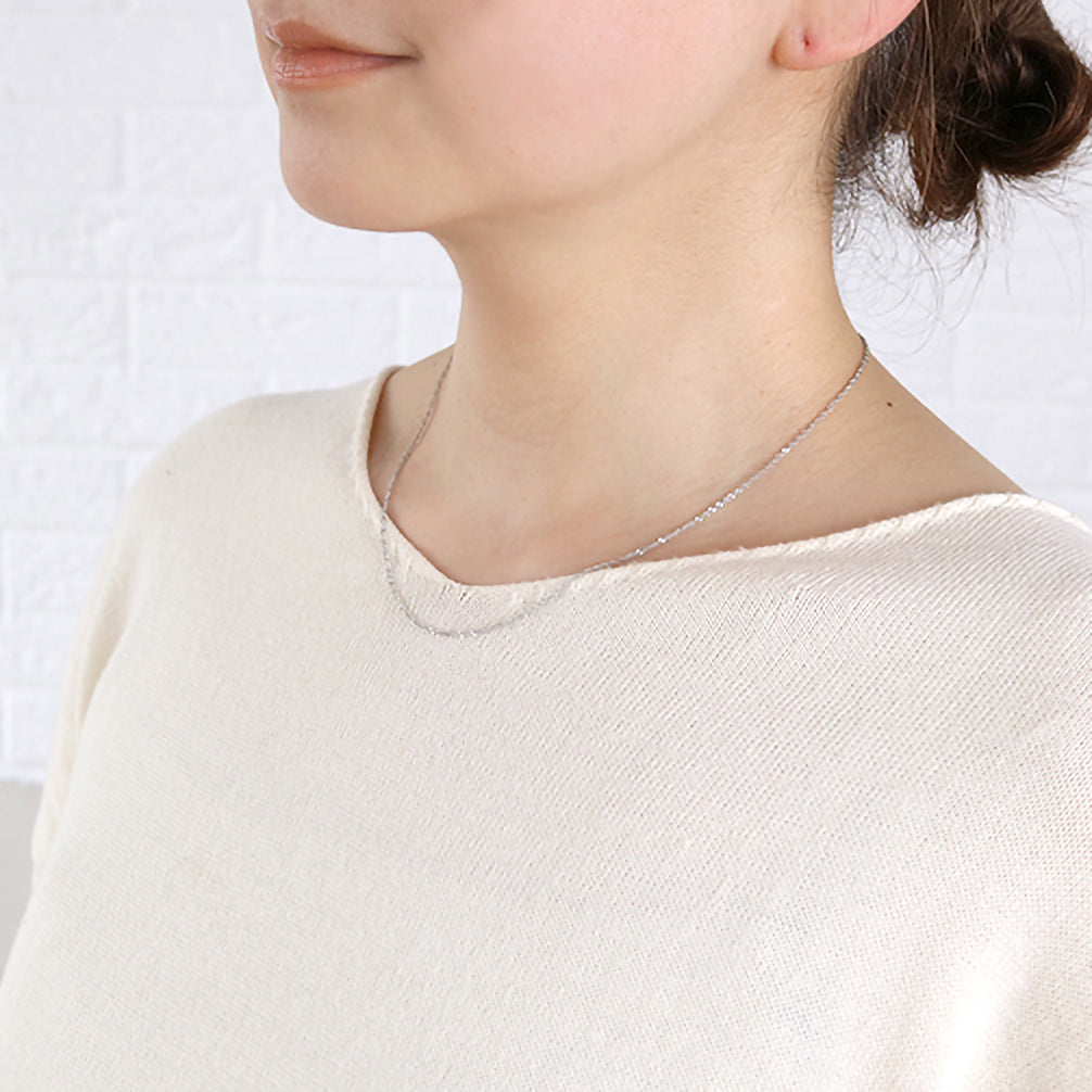 【限定10点】プラチナネックレスチェーン(スクリューチェーン/幅1.2mm/45cm/フリーアジャスター)《26A04104》